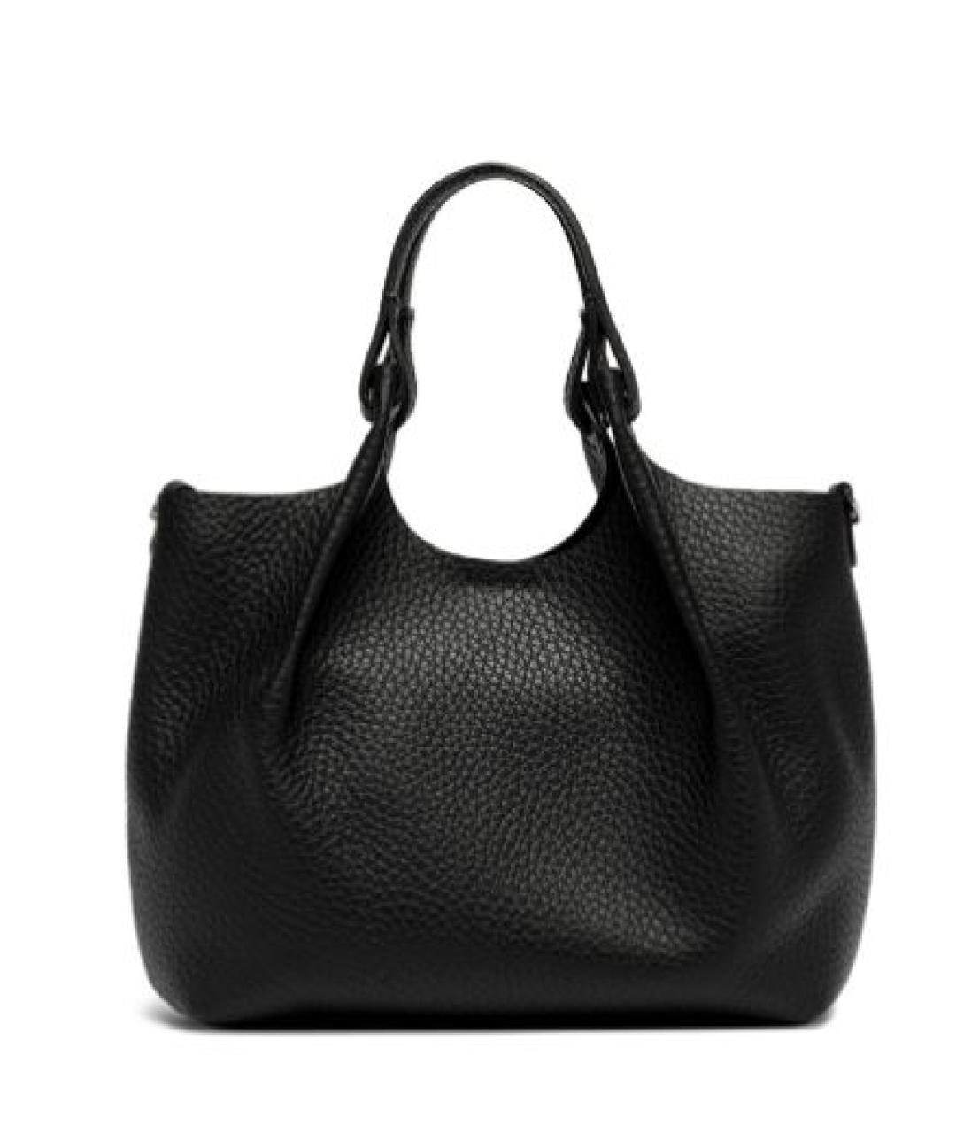 Gianni Chiarini Черная кожаная сумка тоут, фото 2