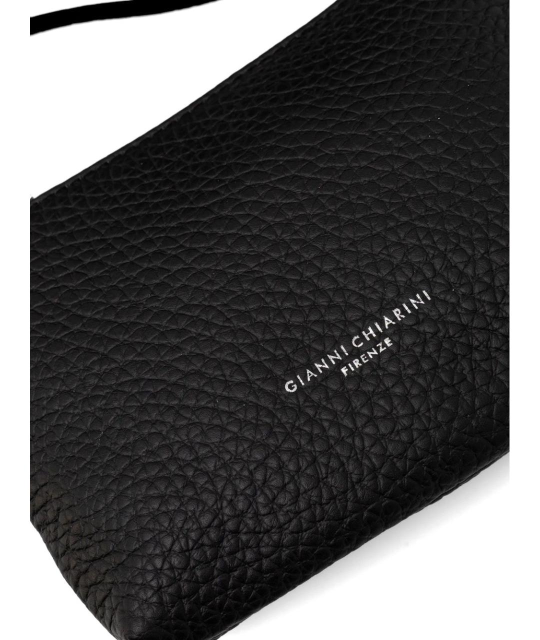 Gianni Chiarini Черная кожаная сумка тоут, фото 3