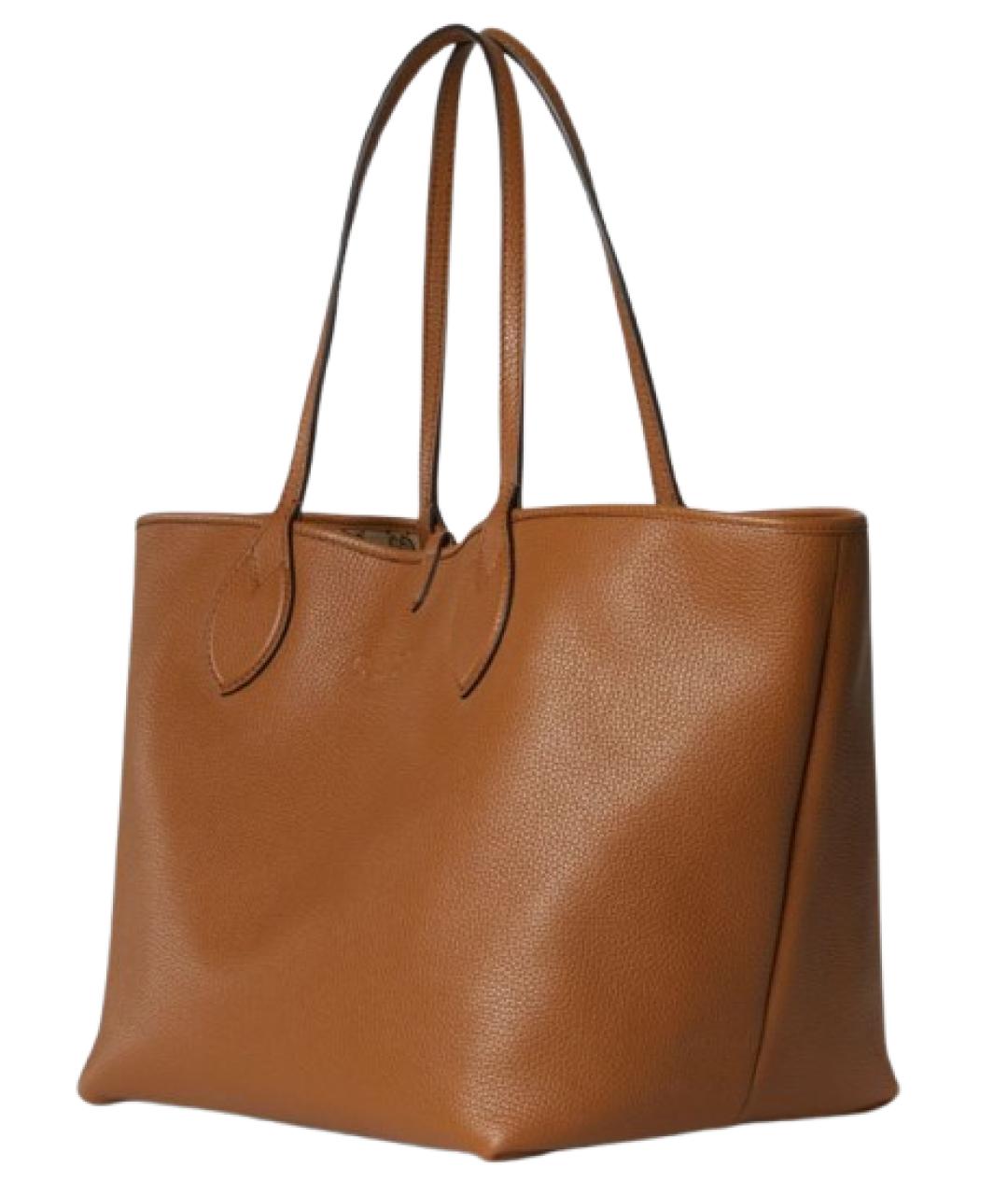 GUCCI Коричневая кожаная сумка тоут, фото 2