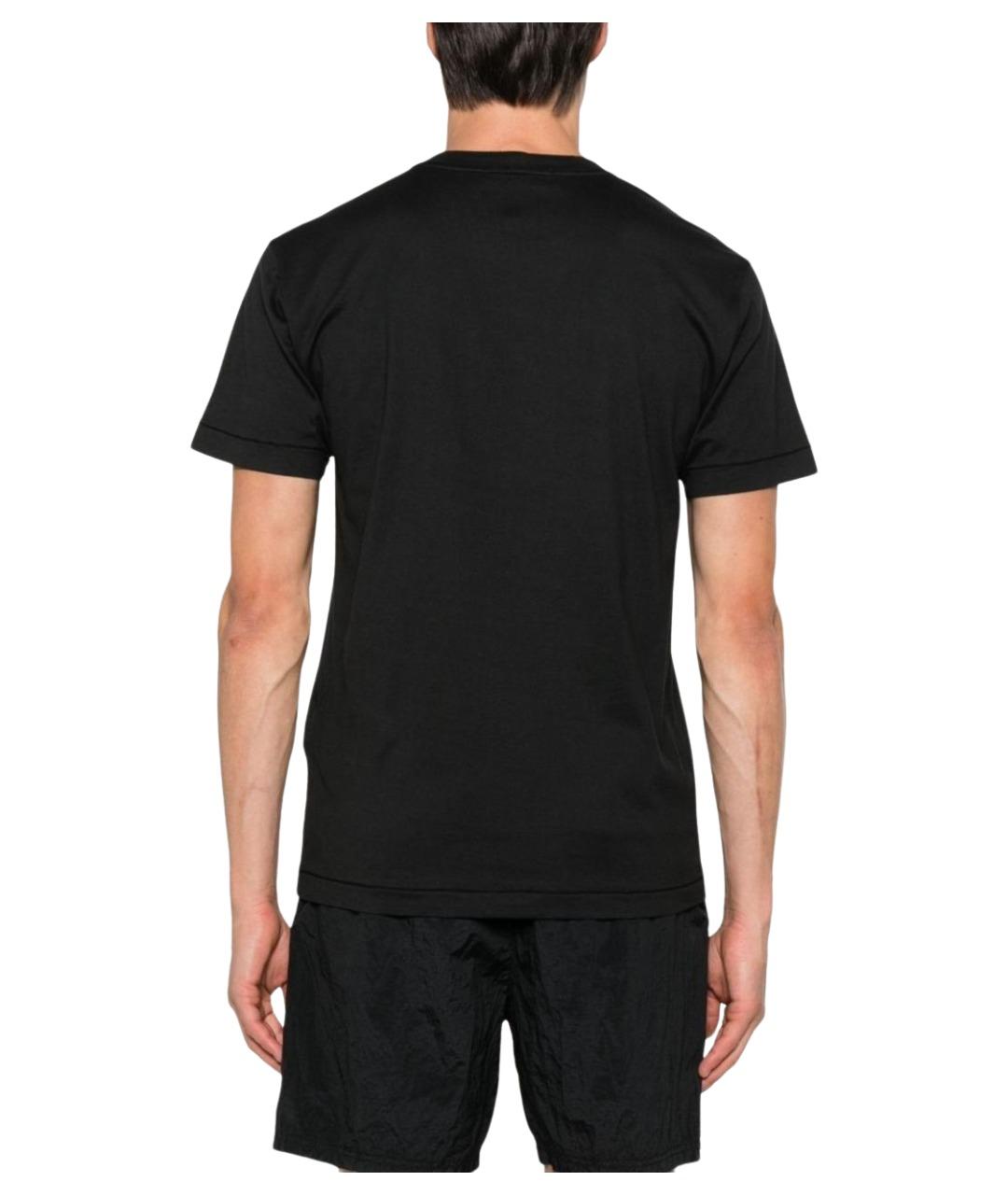 STONE ISLAND Черная футболка, фото 5