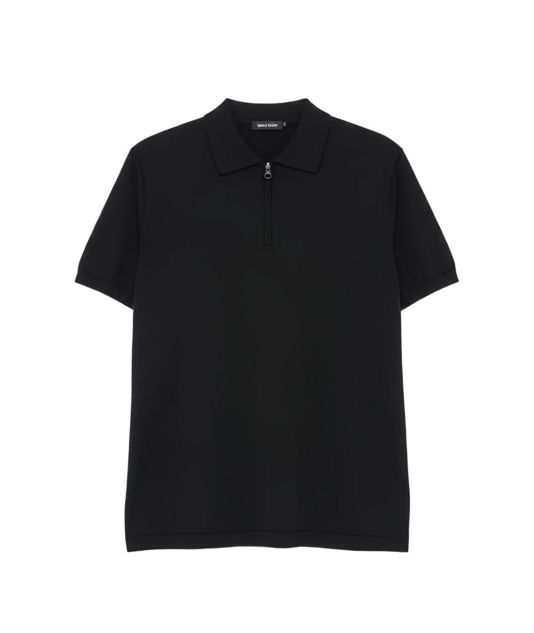 ASPESI Черное поло с коротким рукавом, фото 3