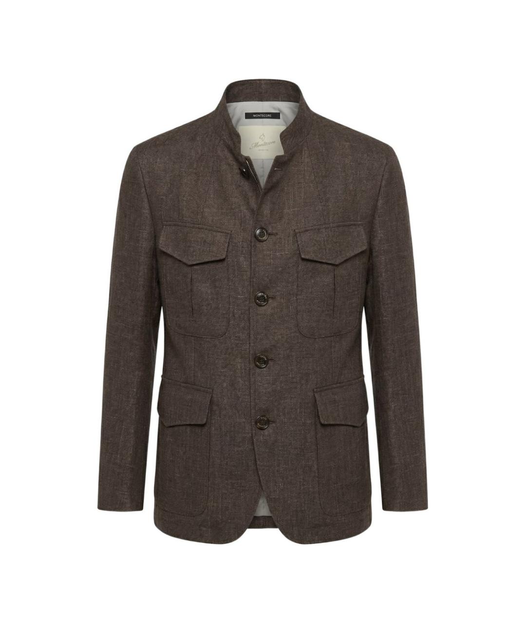 MONTECORE Коричневый шерстяной пиджак, фото 1
