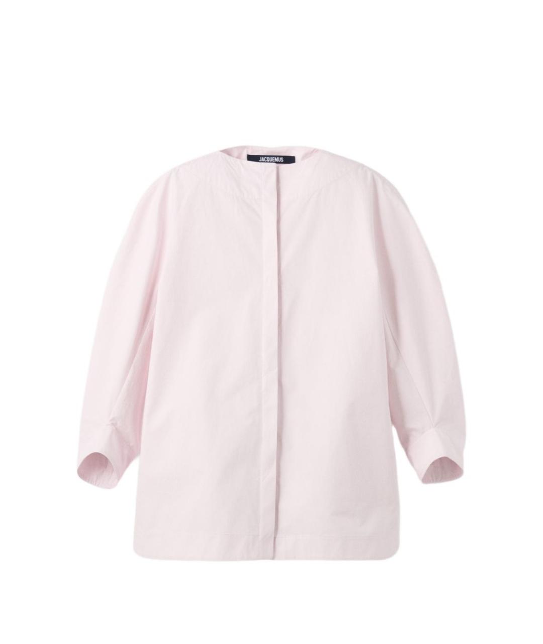 JACQUEMUS Розовая хлопковая рубашка, фото 1
