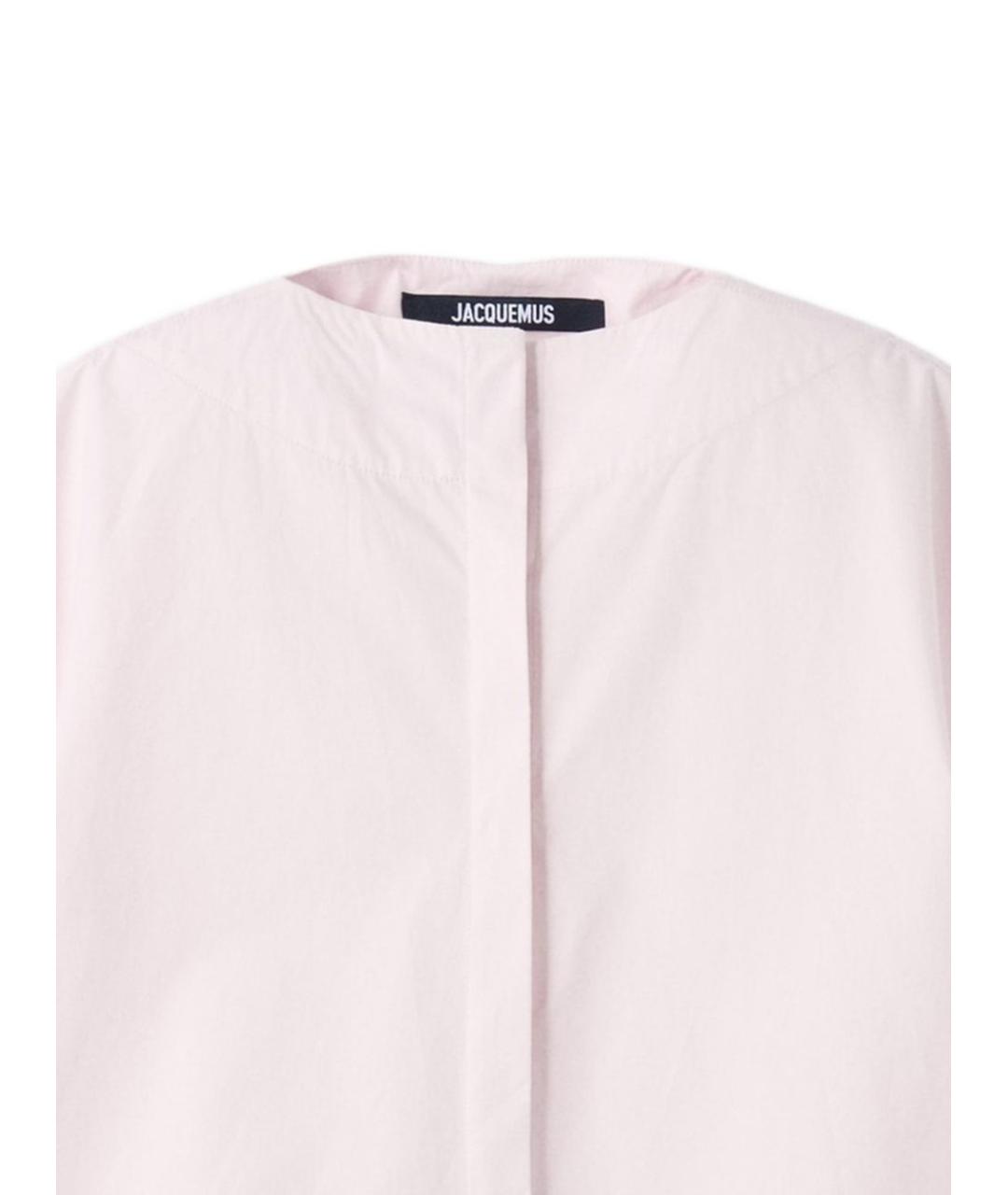 JACQUEMUS Розовая хлопковая рубашка, фото 2