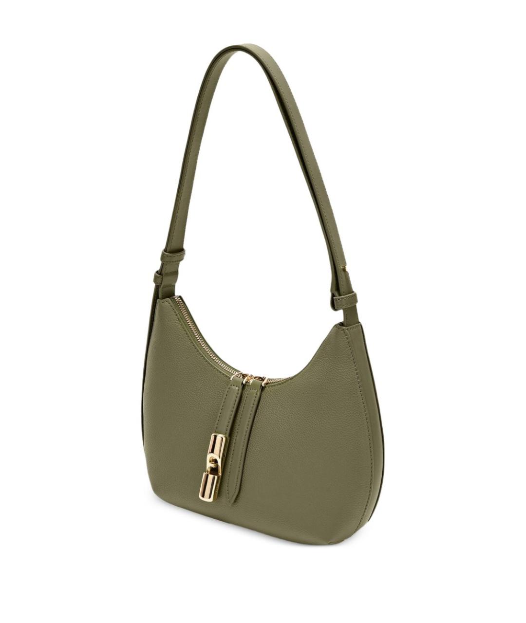 FURLA Зеленая кожаная сумка через плечо, фото 2