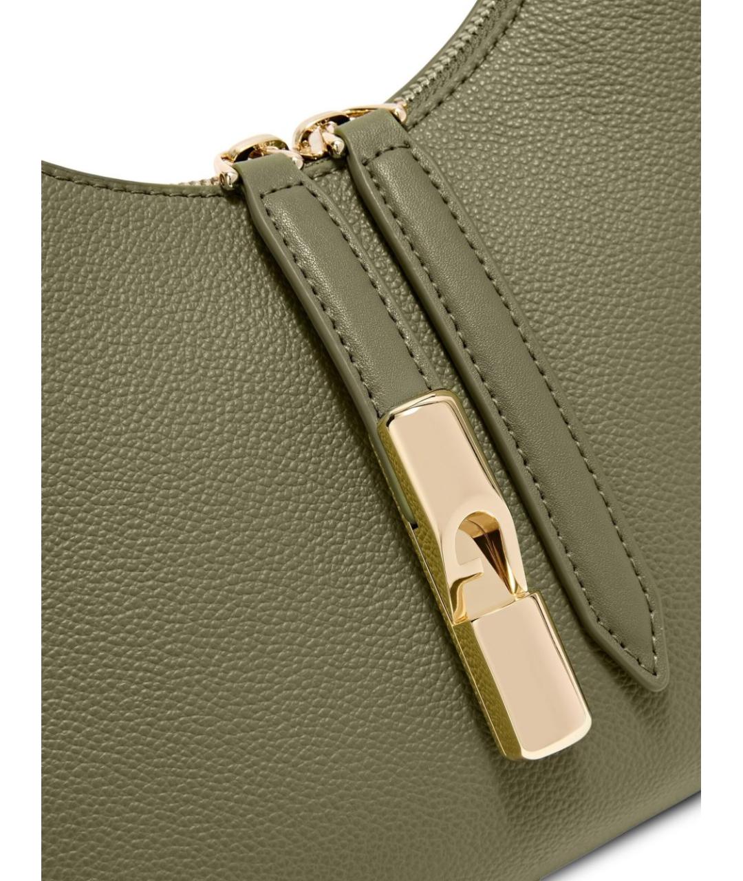 FURLA Зеленая кожаная сумка через плечо, фото 4