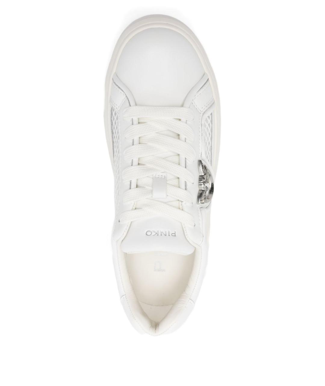 PINKO Белые кожаные кеды, фото 3