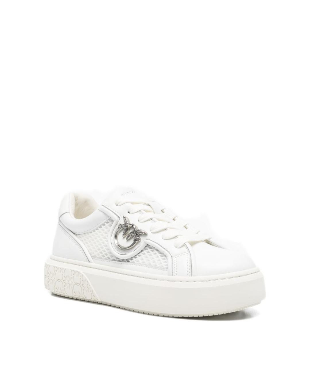 PINKO Белые кожаные кеды, фото 4