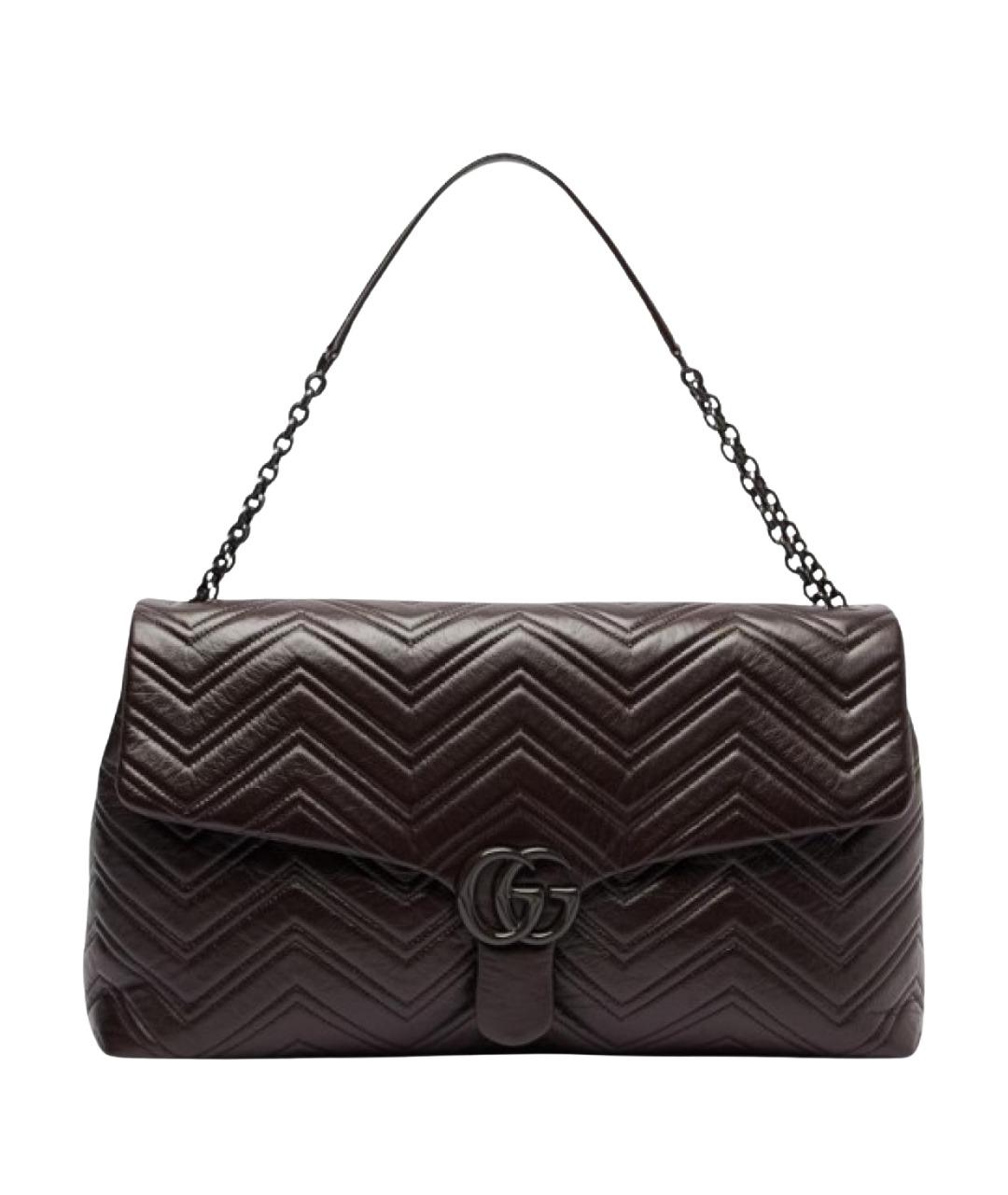 GUCCI Коричневая кожаная сумка через плечо, фото 1