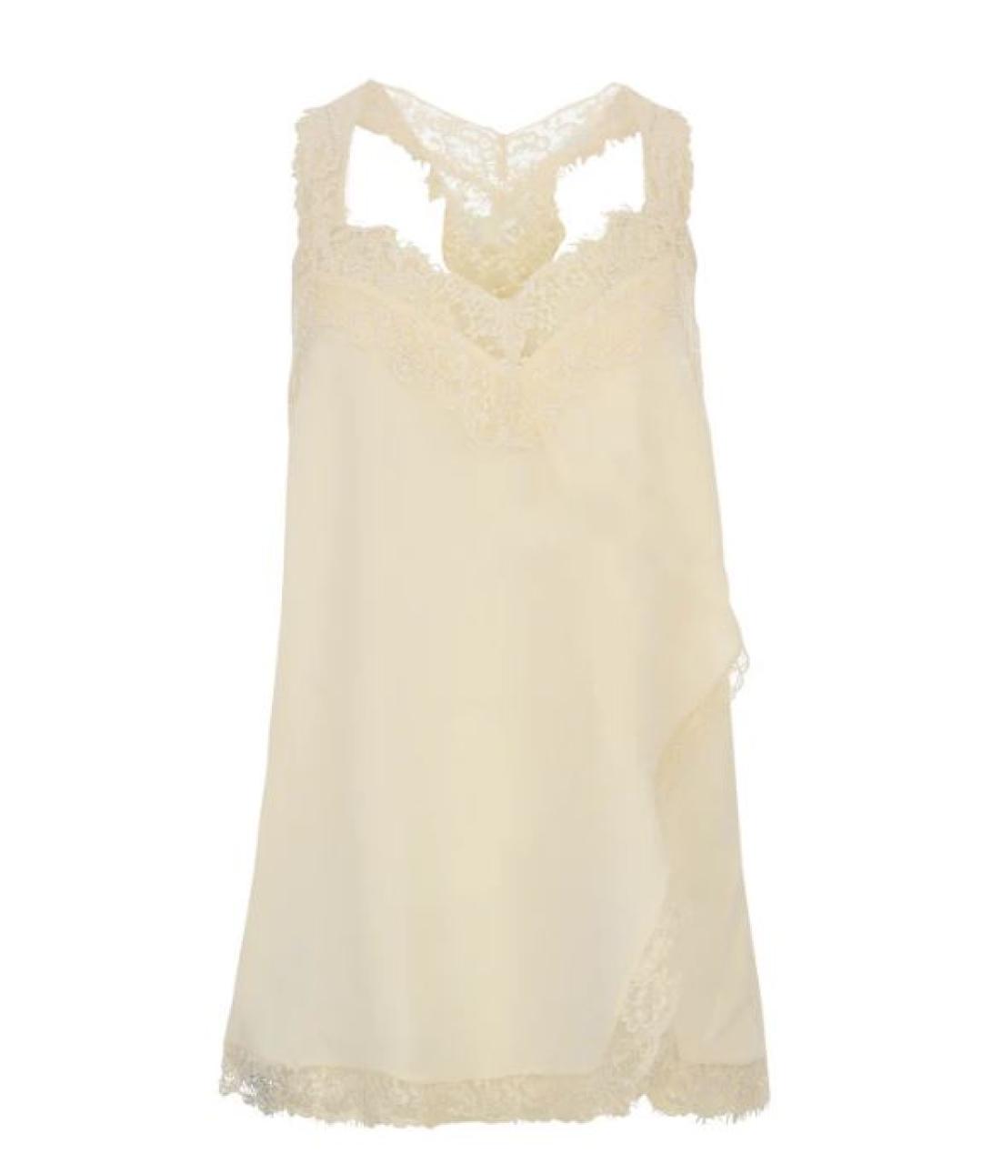 PINKO Бежевая шелковая майка, фото 1