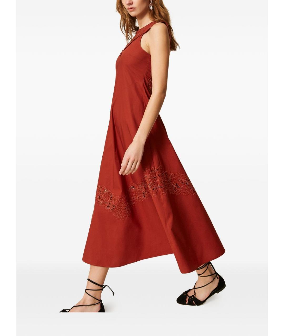 TWIN-SET Коричневое повседневное платье, фото 5