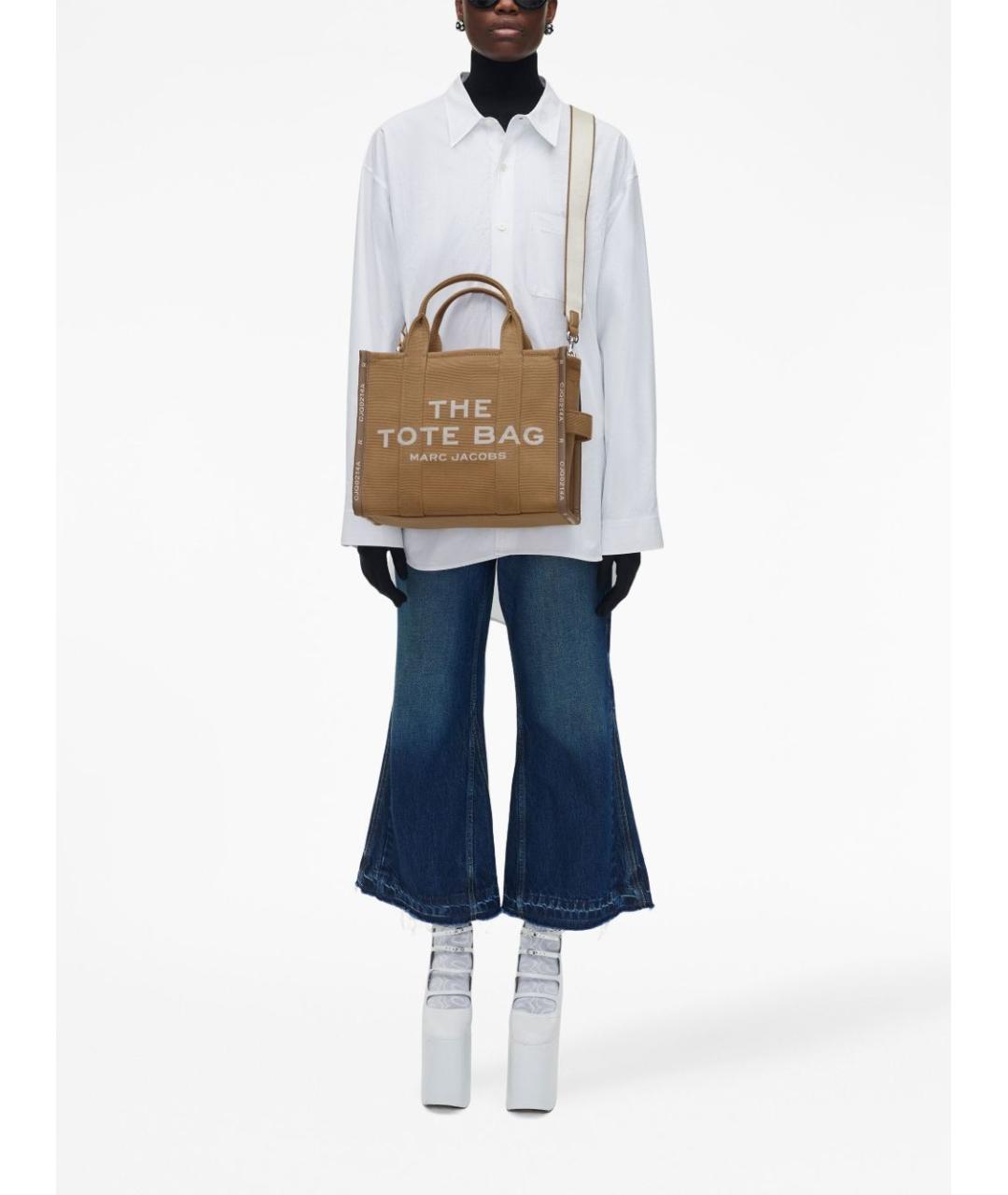 MARC JACOBS Бежевая тканевая сумка тоут, фото 6