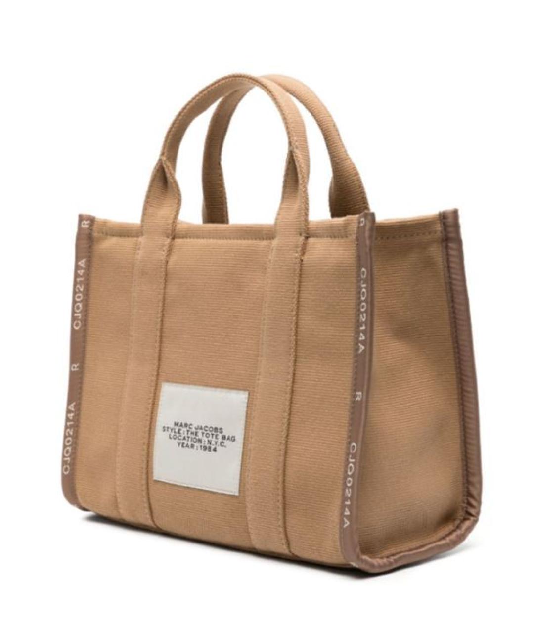 MARC JACOBS Бежевая тканевая сумка тоут, фото 3