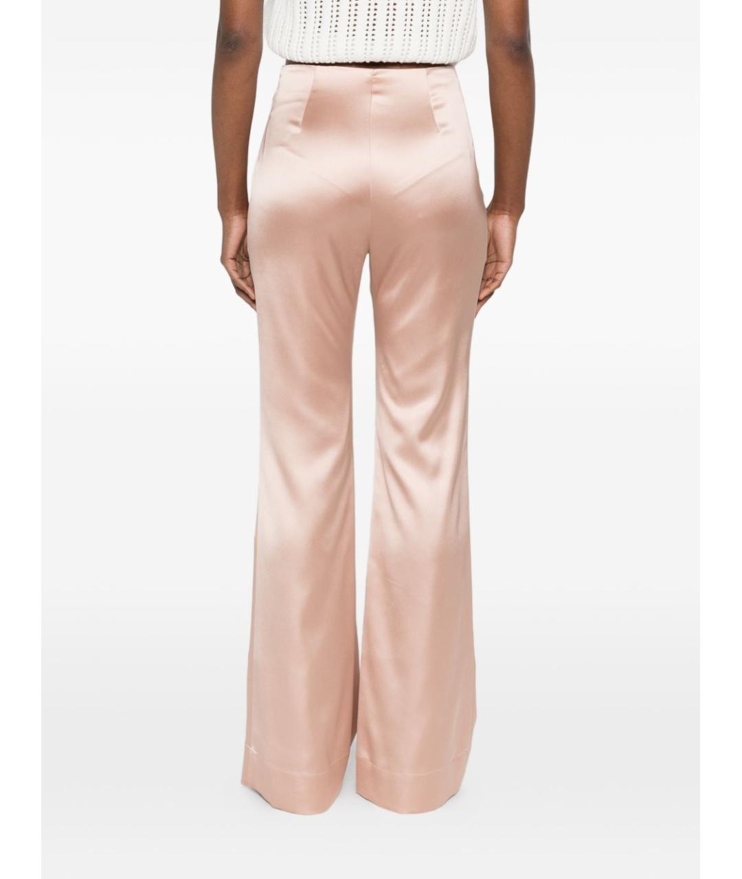 PINKO Розовые полиэстеровые прямые брюки, фото 3