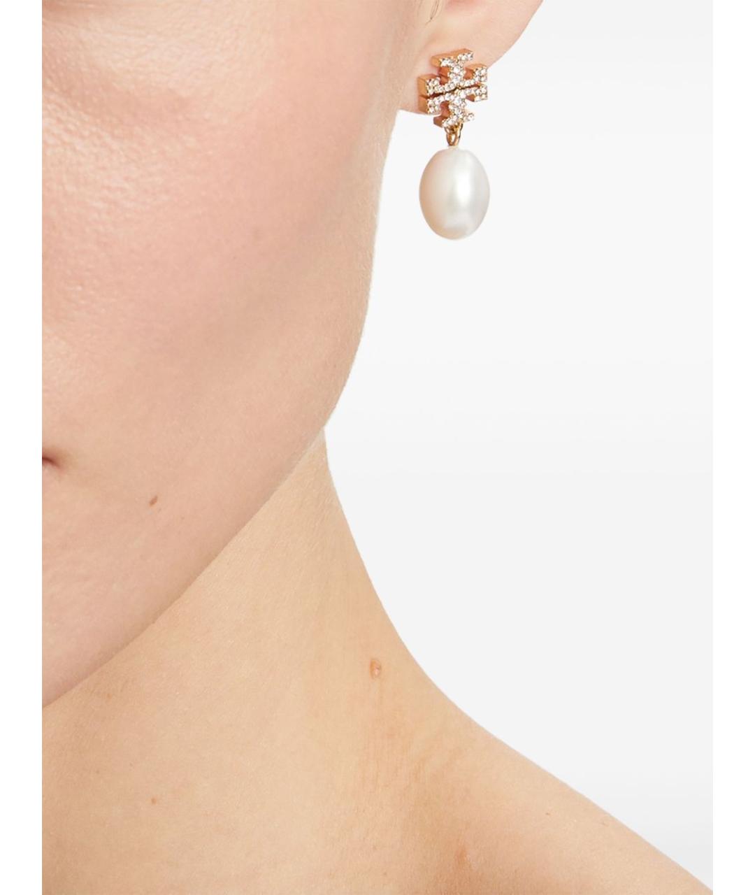 TORY BURCH Золотые металлические серьги, фото 3