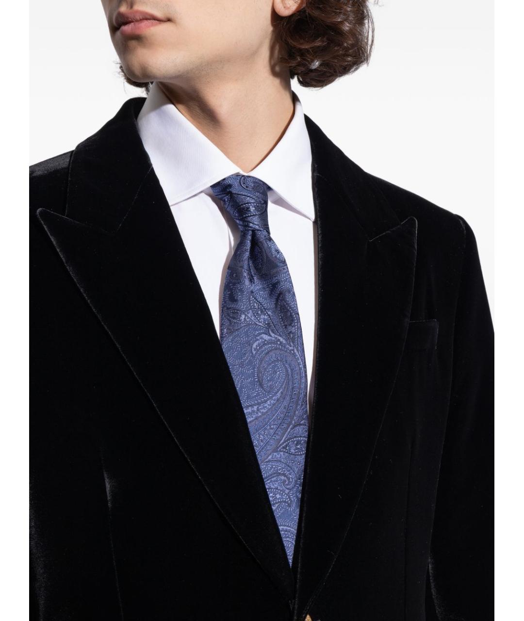 ETRO Синий шелковый галстук, фото 3