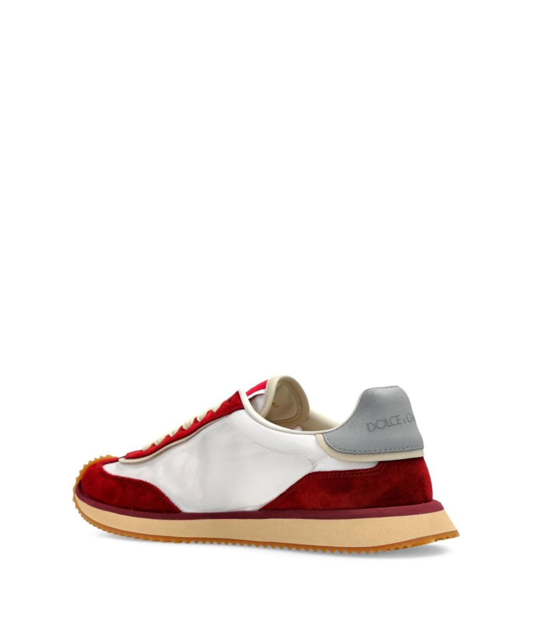 DOLCE&GABBANA Бордовые текстильные кроссовки, фото 4