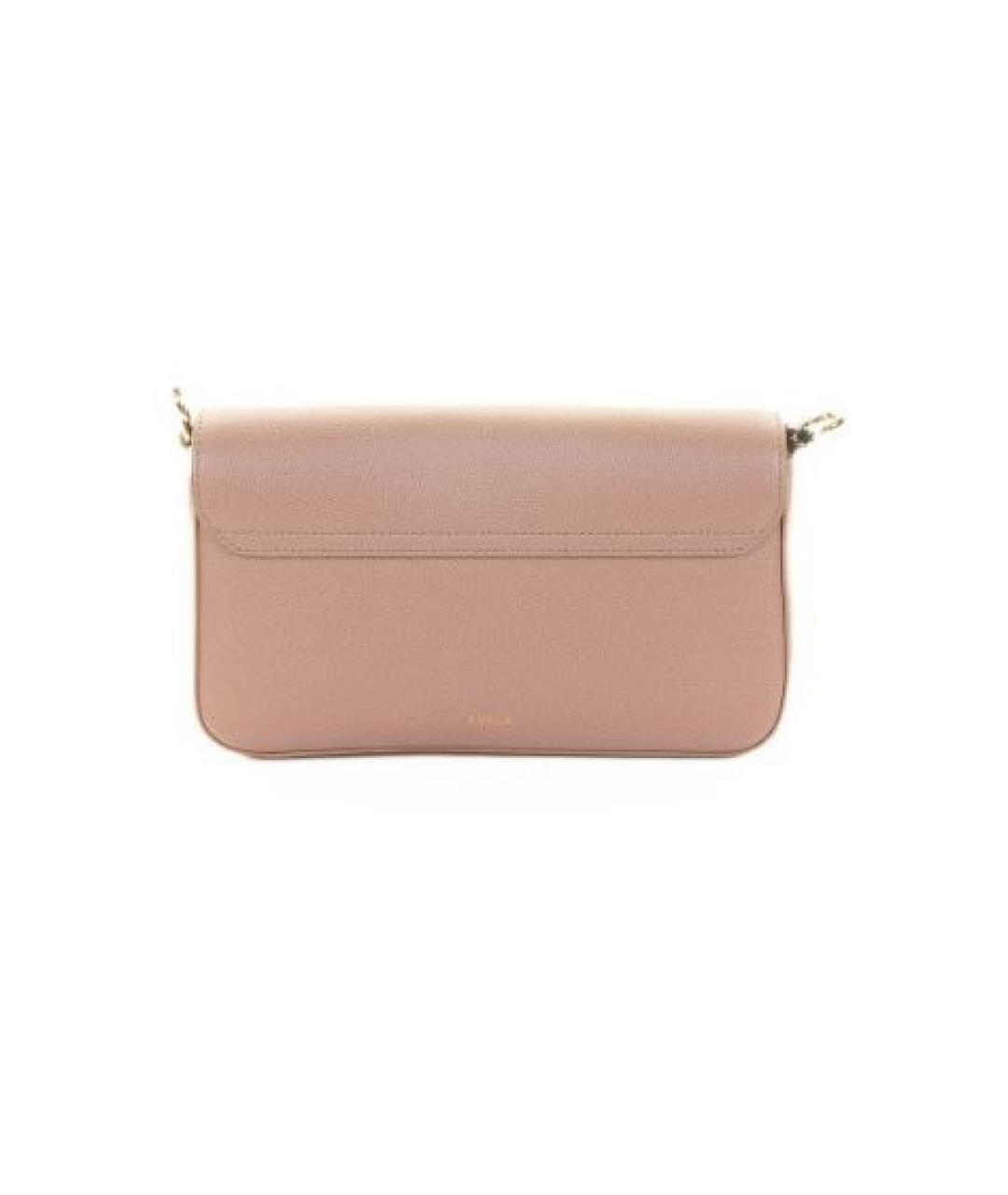 FURLA Бежевая кожаная сумка через плечо, фото 3