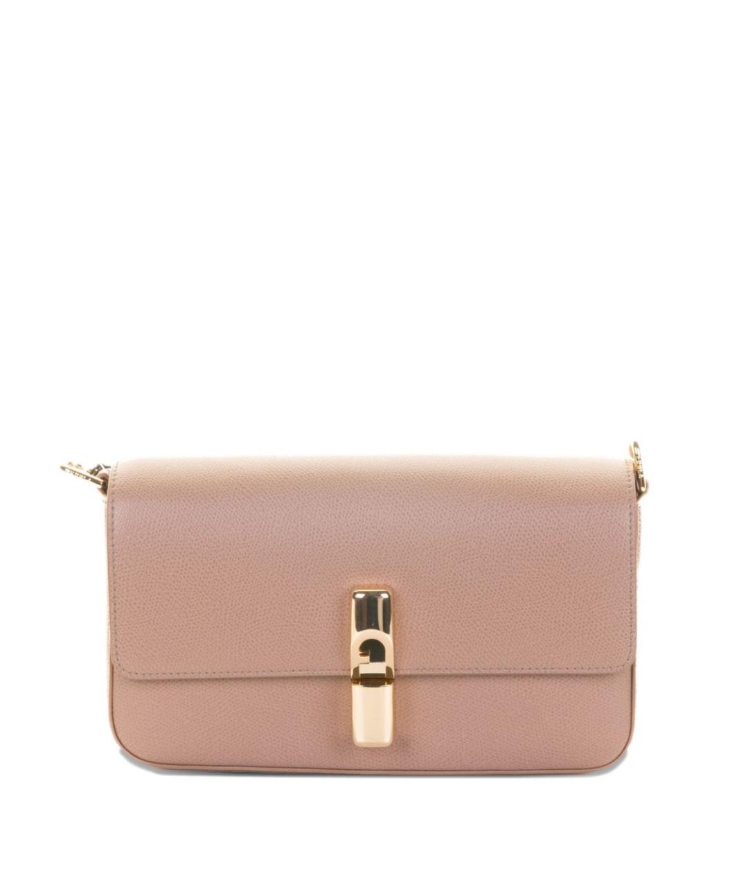 FURLA Бежевая кожаная сумка через плечо, фото 5