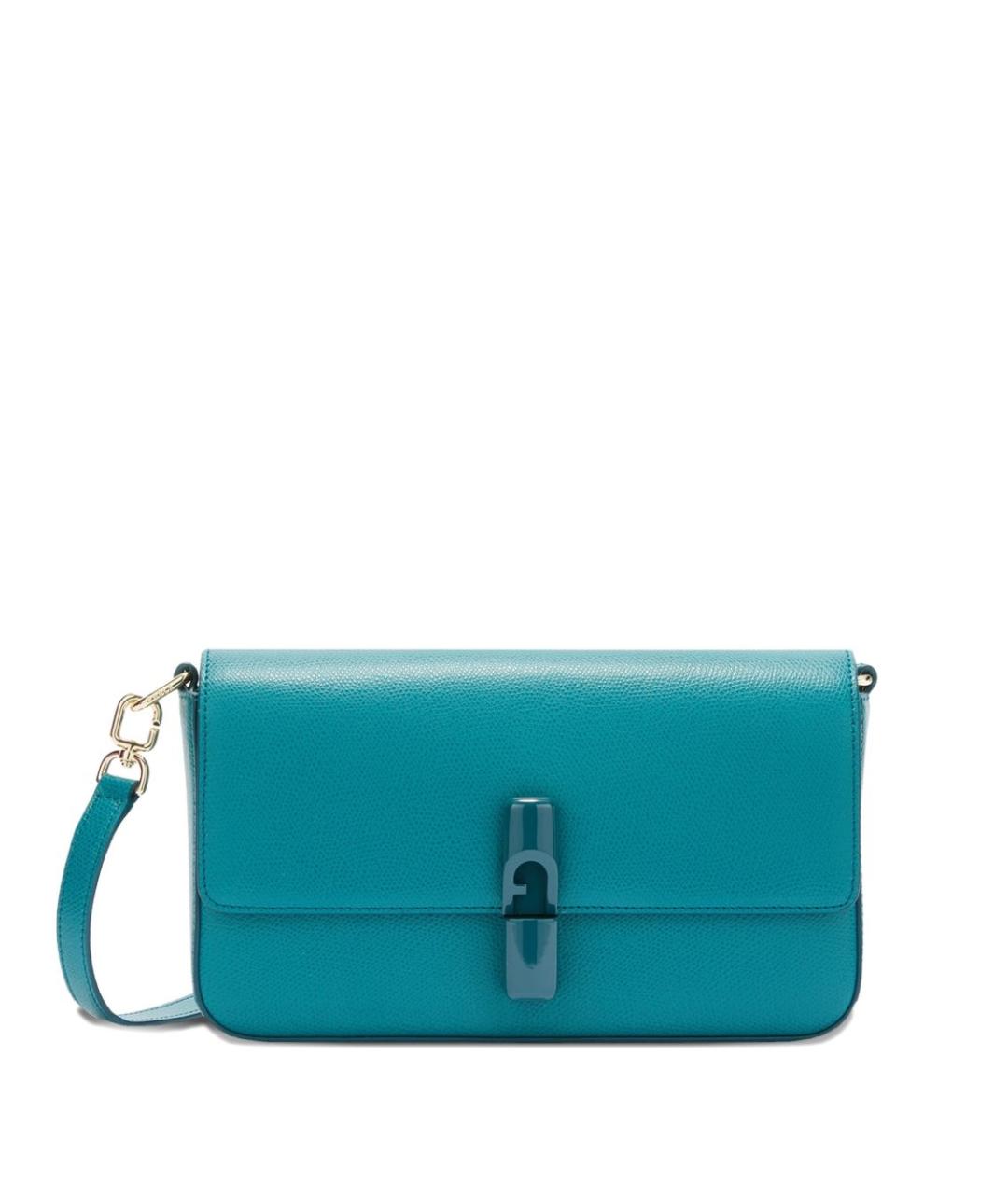 FURLA Синяя кожаная сумка через плечо, фото 1