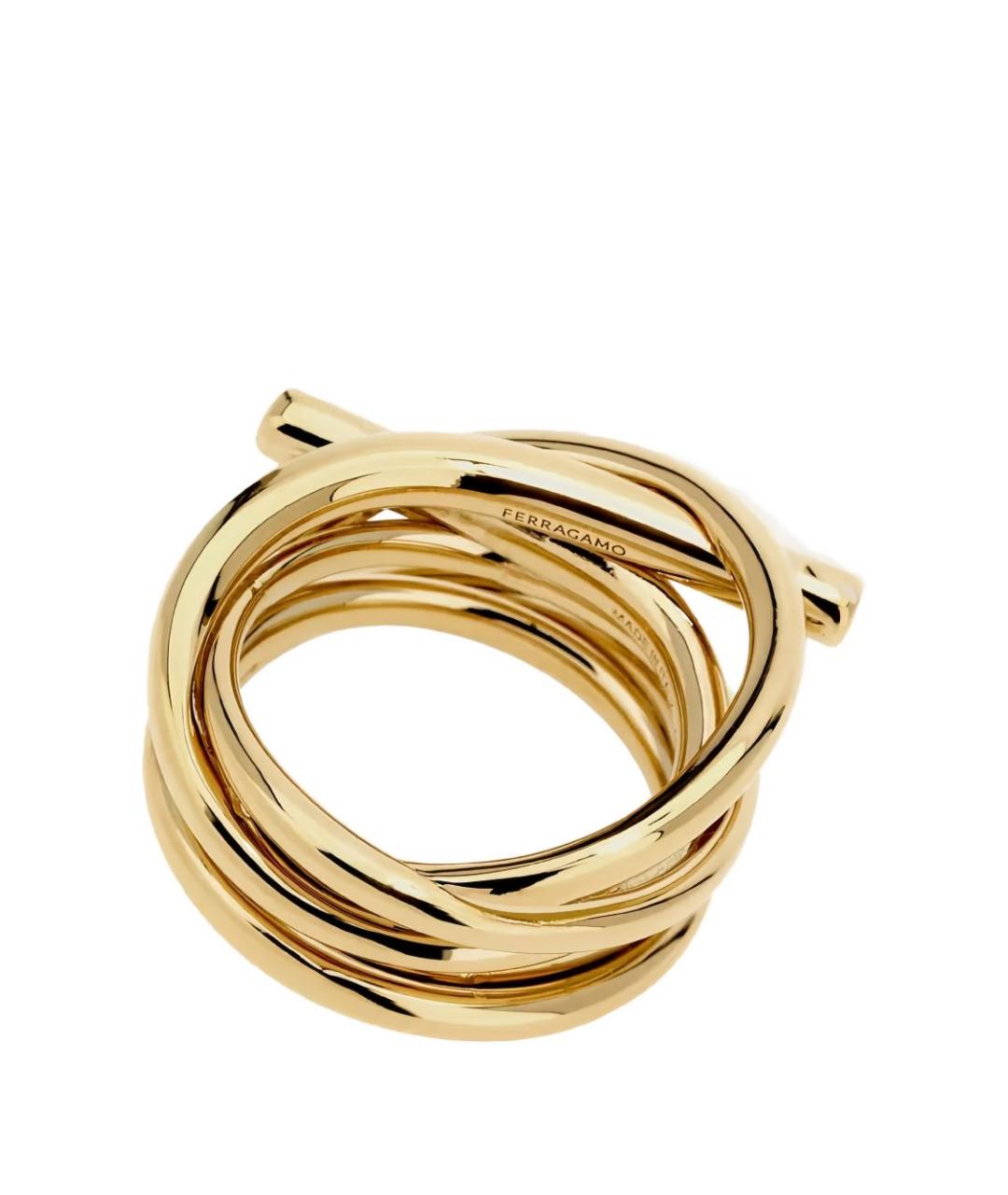 FERRAGAMO Золотое латунное кольцо, фото 3