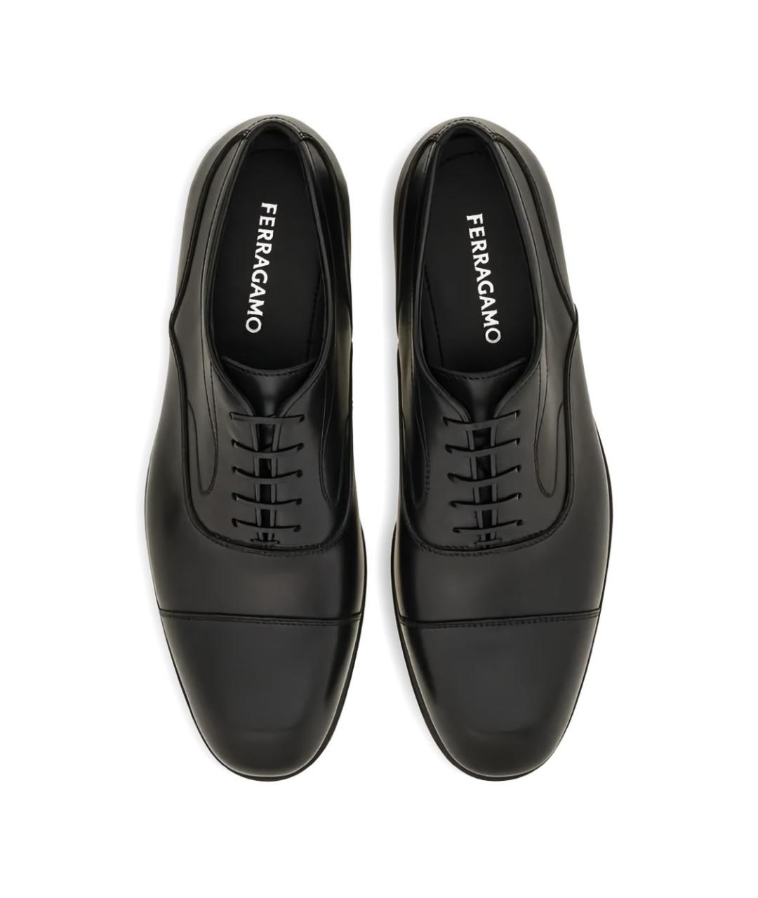 FERRAGAMO Черные кожаные туфли, фото 3
