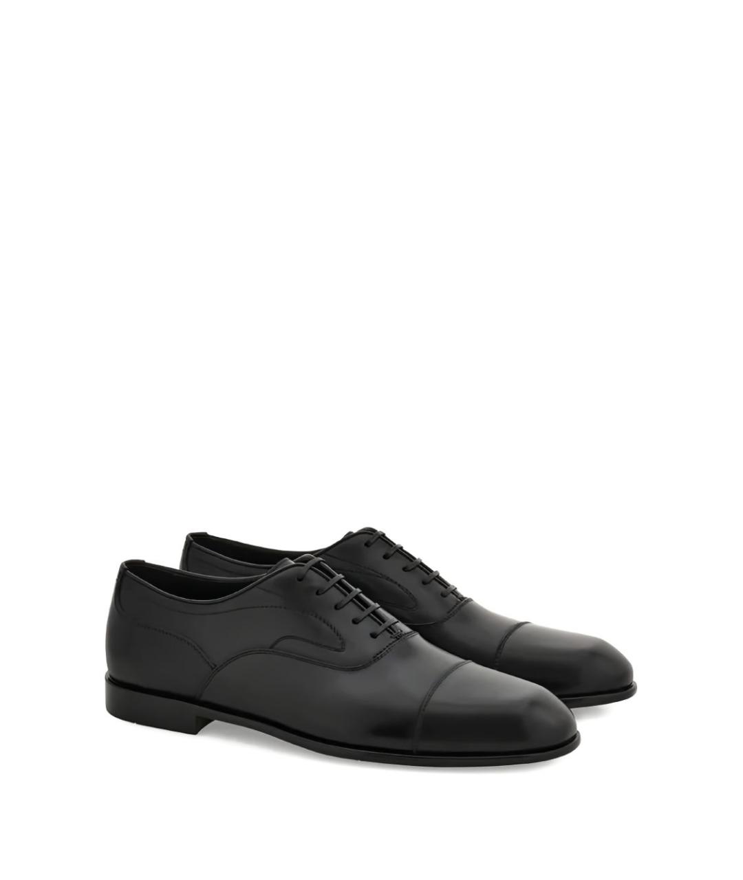 FERRAGAMO Черные кожаные туфли, фото 2