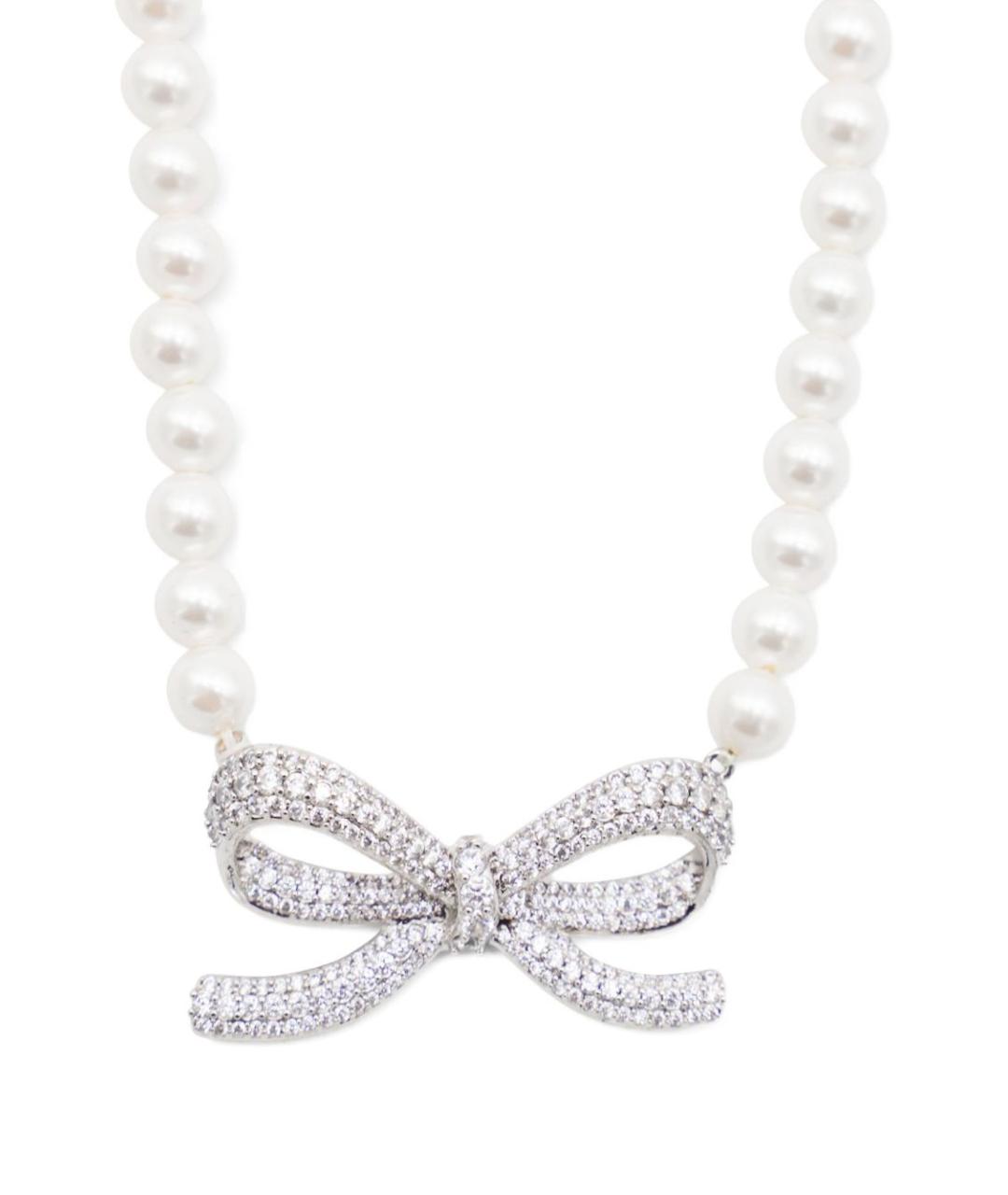 SELF-PORTRAIT Белое металлическое колье, фото 4