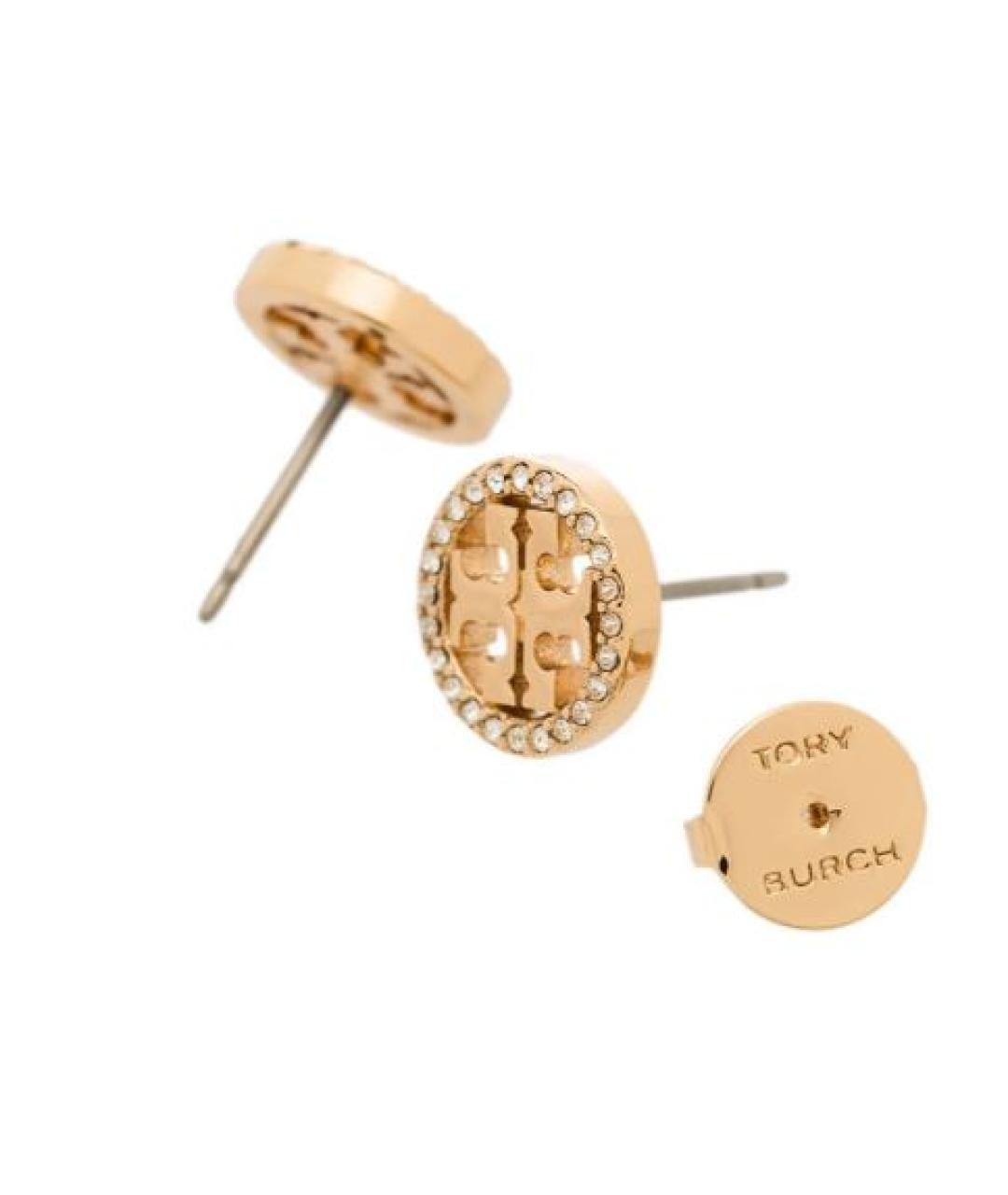 TORY BURCH Золотые металлические серьги, фото 2