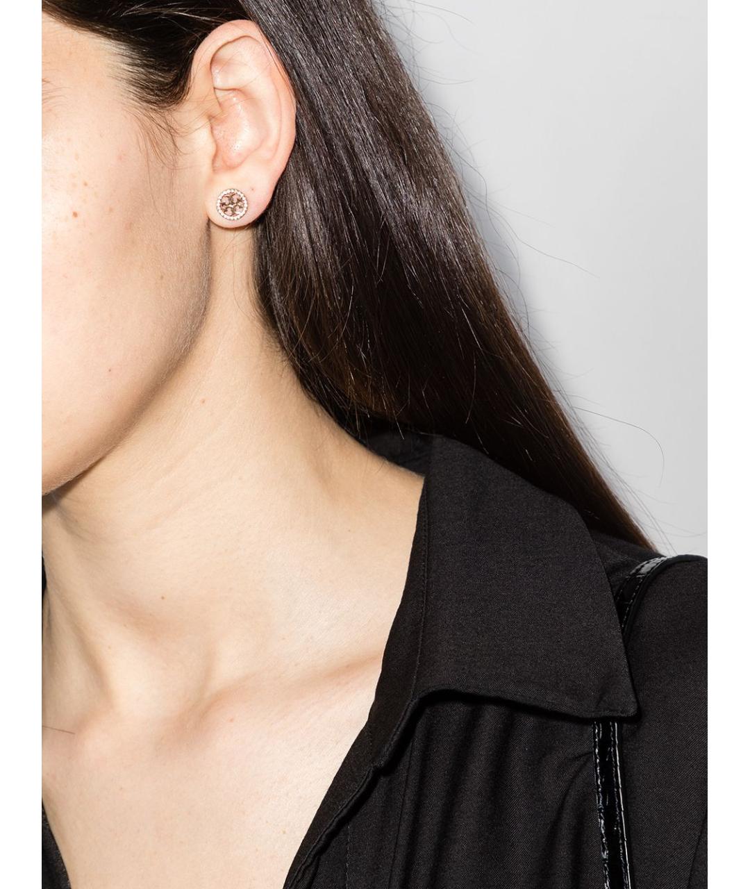 TORY BURCH Золотые металлические серьги, фото 4