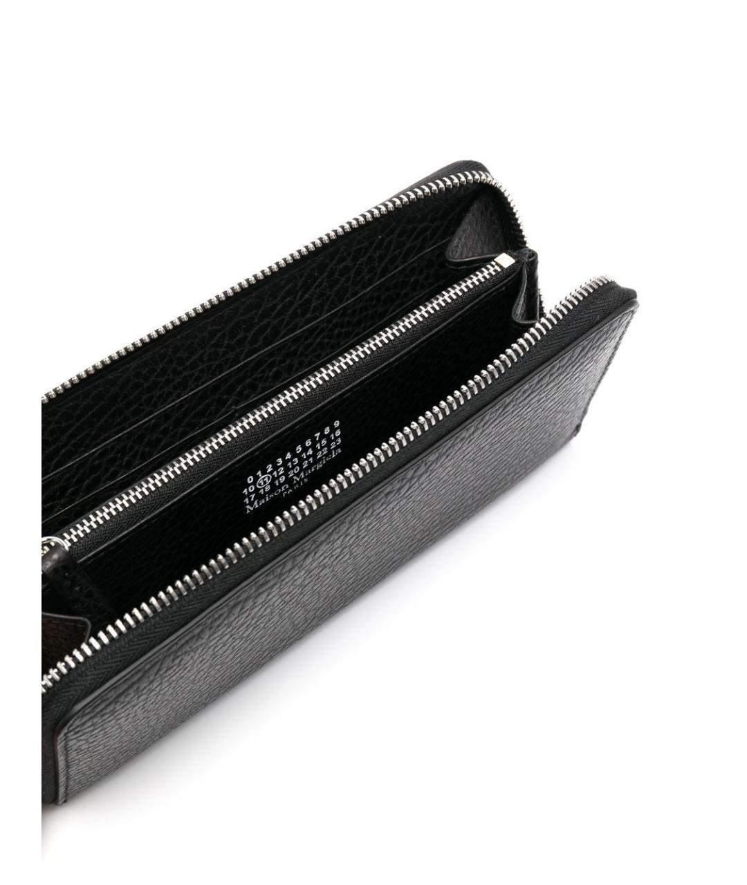 MAISON MARGIELA Черный кожаный кошелек, фото 3