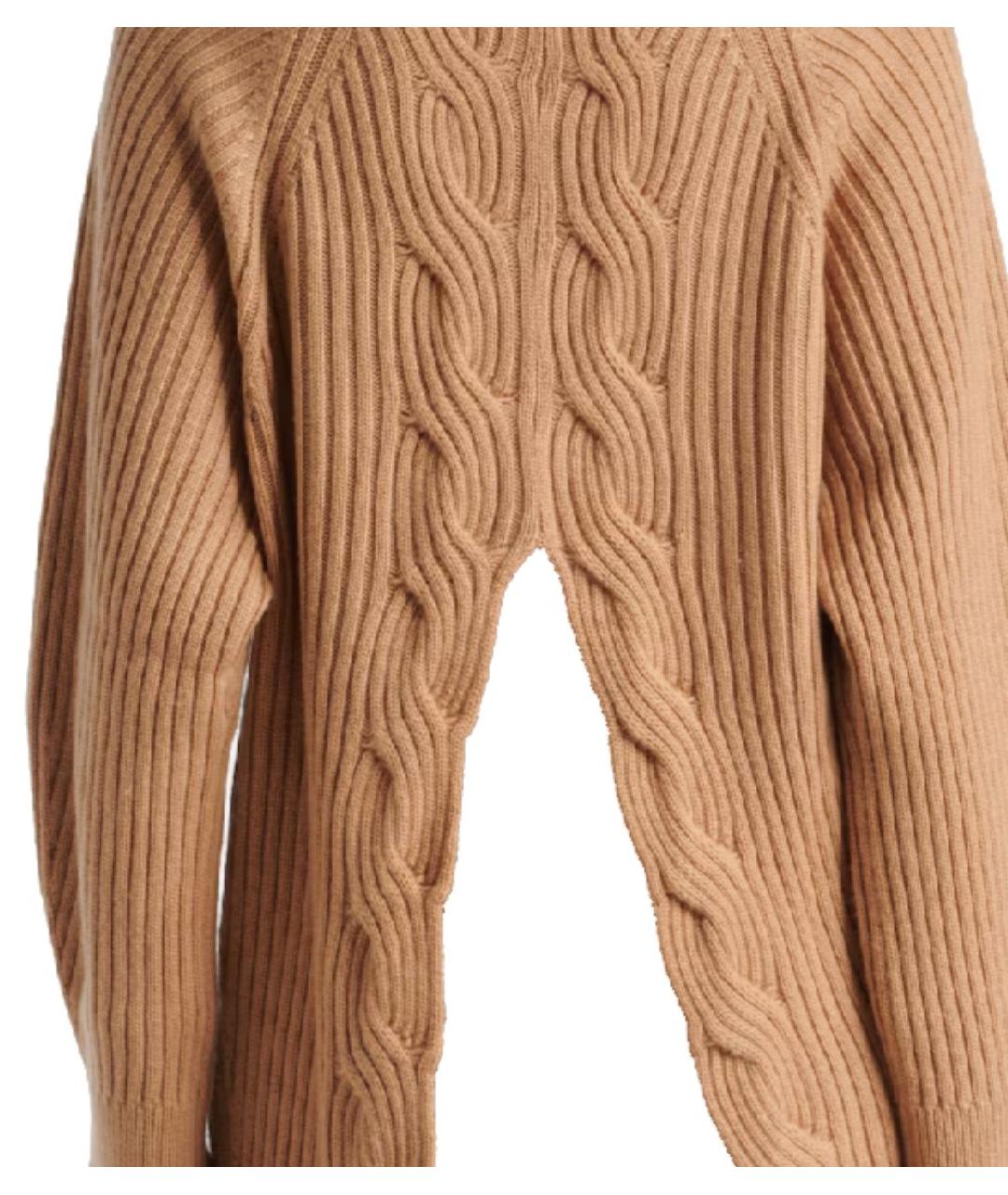 MAX MARA Бежевый шерстяной джемпер / свитер, фото 4