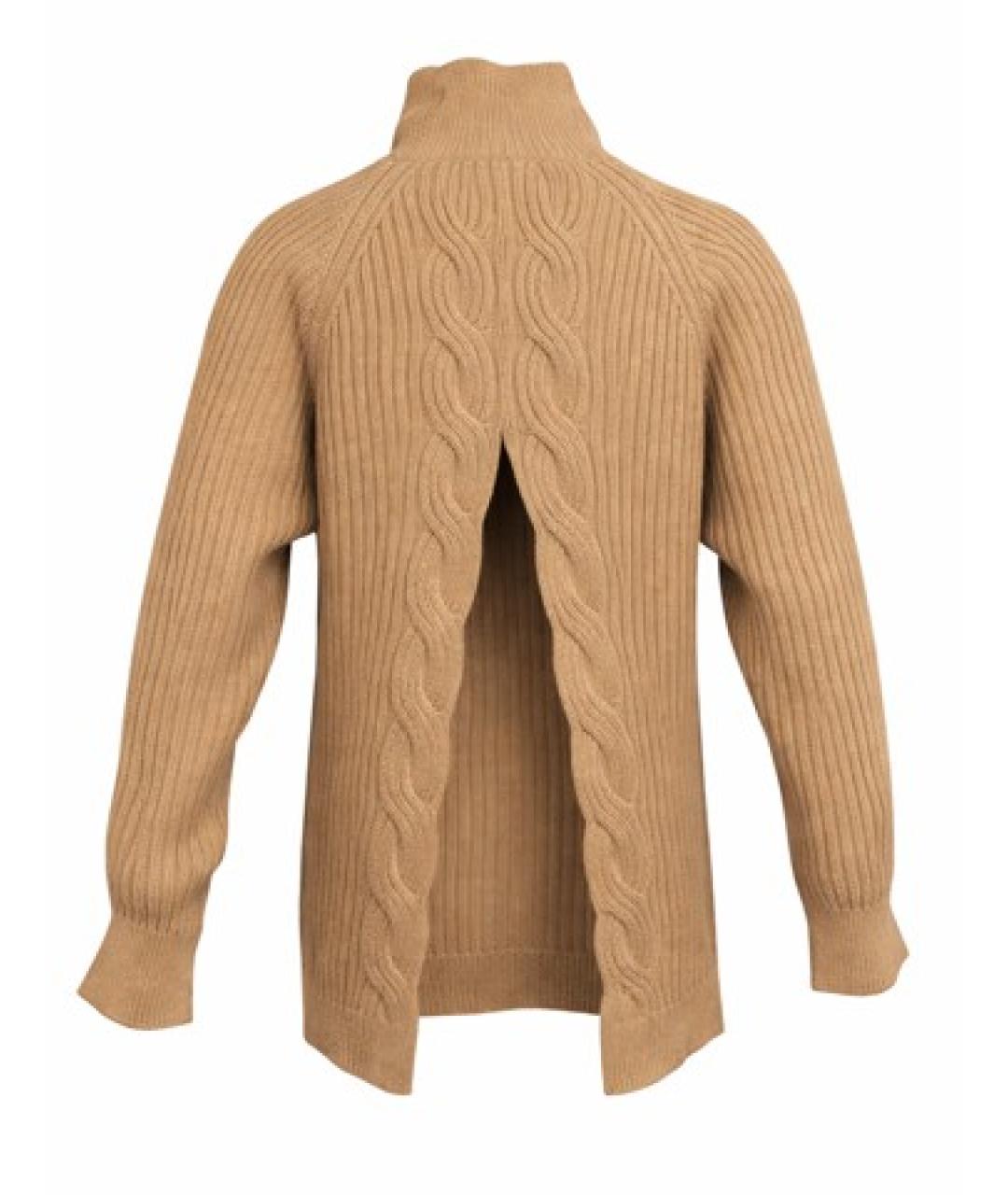 MAX MARA Бежевый шерстяной джемпер / свитер, фото 2