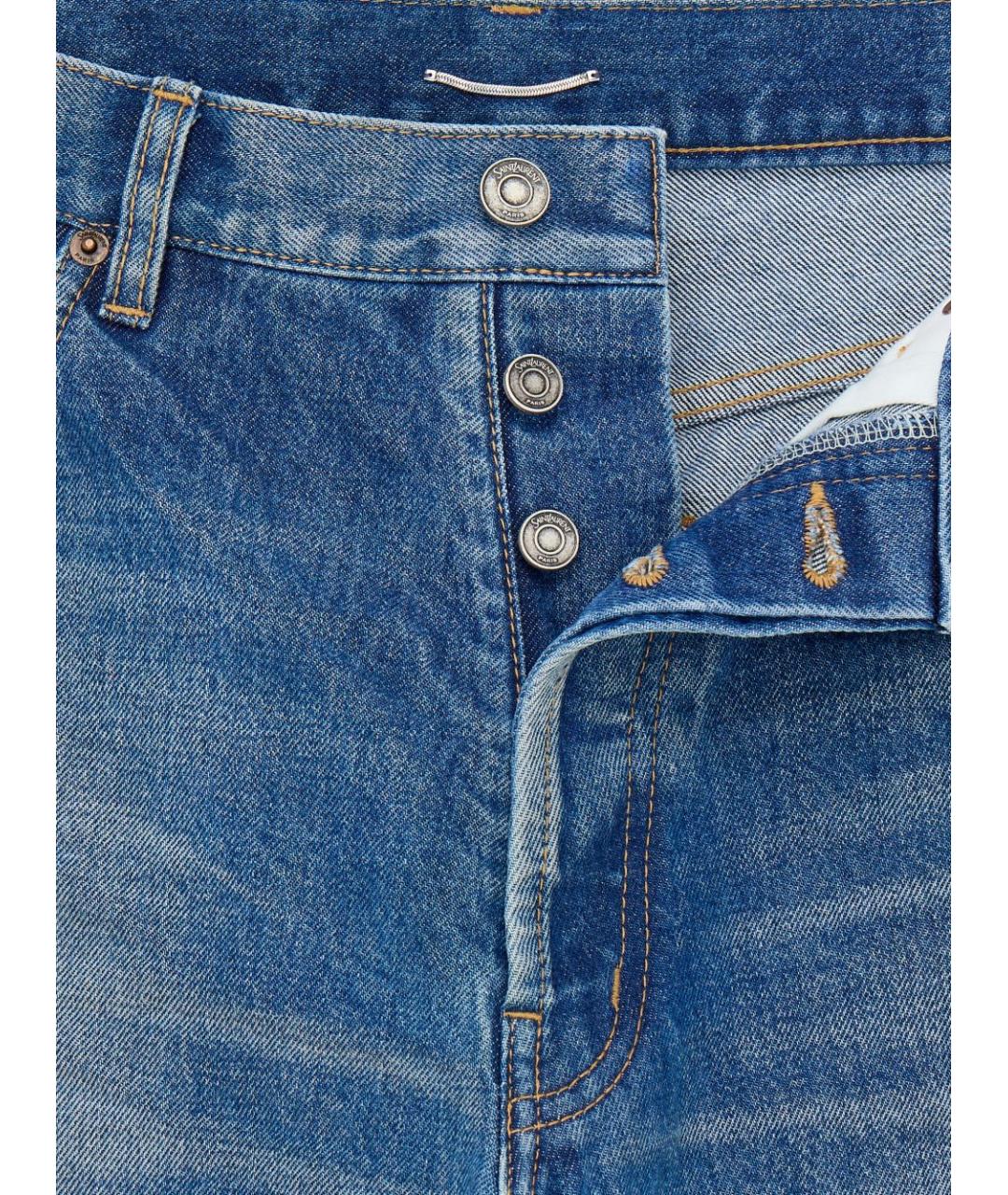 SAINT LAURENT Синие прямые джинсы, фото 3