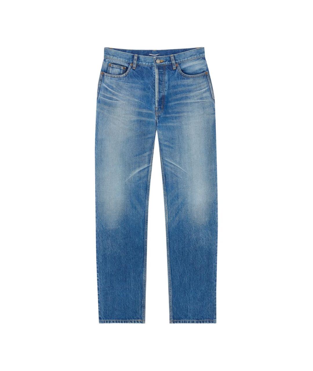 SAINT LAURENT Синие прямые джинсы, фото 1