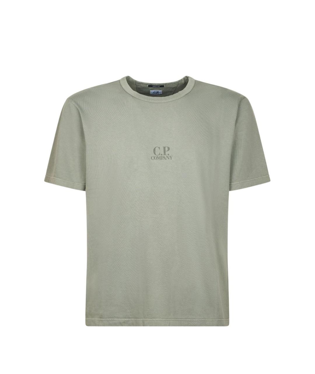 CP COMPANY Зеленая хлопковая футболка, фото 1