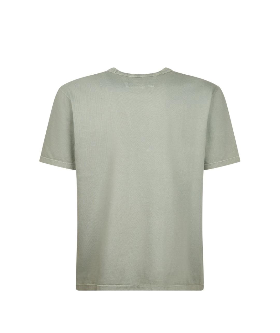 CP COMPANY Зеленая хлопковая футболка, фото 2