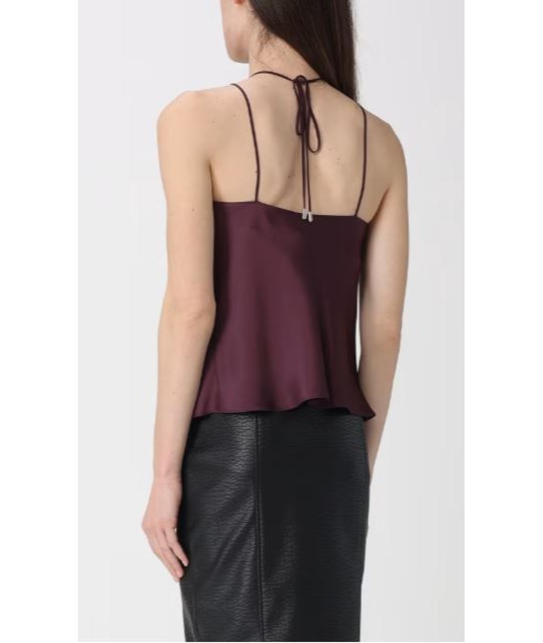 PINKO Бордовая полиэстеровая майка, фото 2