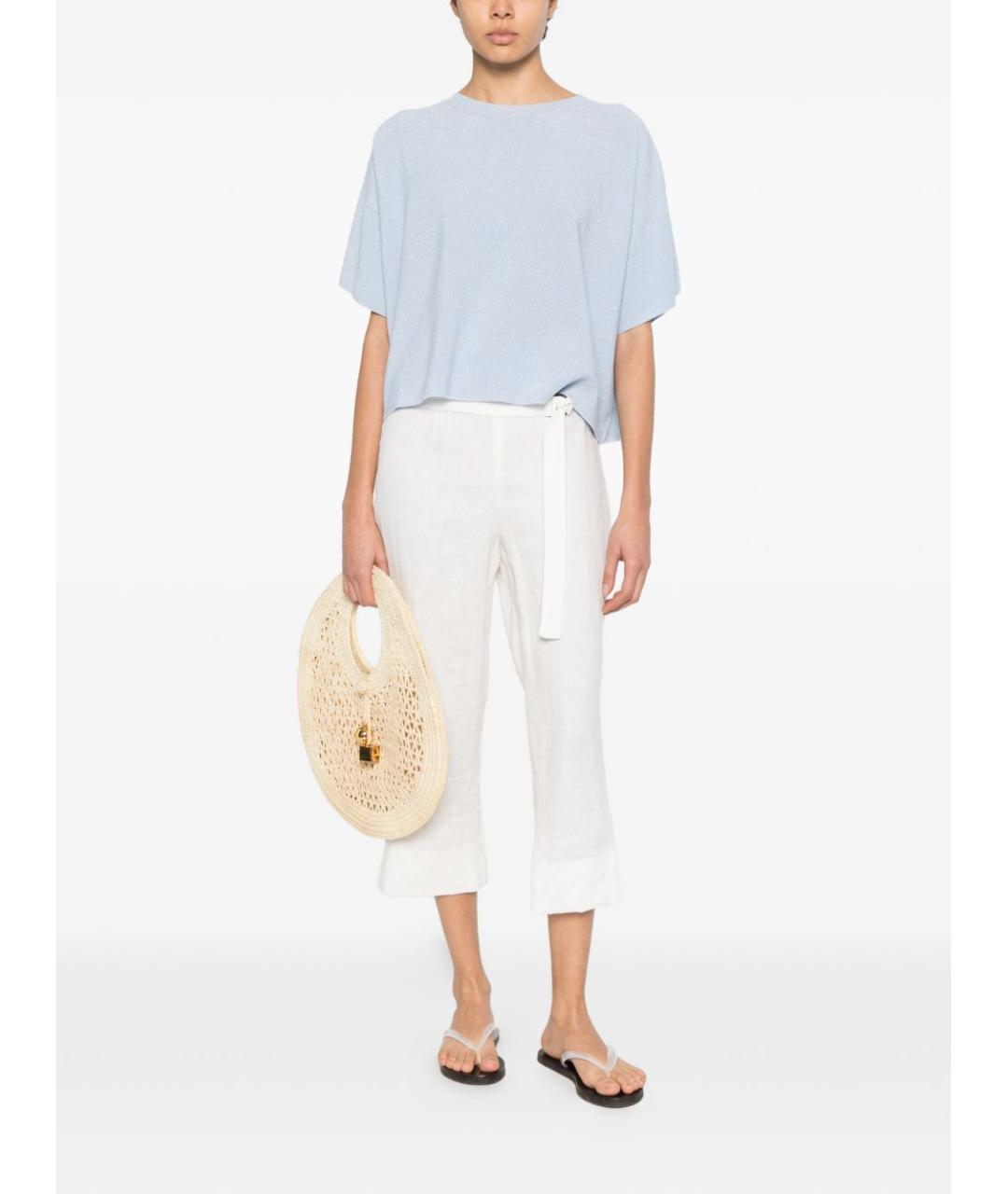 FABIANA FILIPPI Голубая хлопковая футболка, фото 4