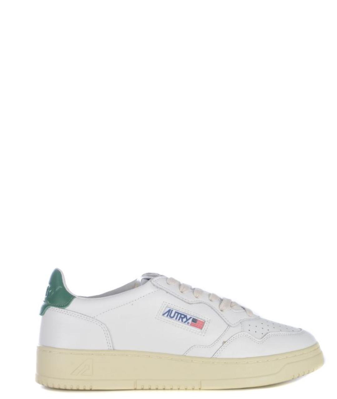 AUTRY Белые кожаные низкие кроссовки / кеды, фото 1