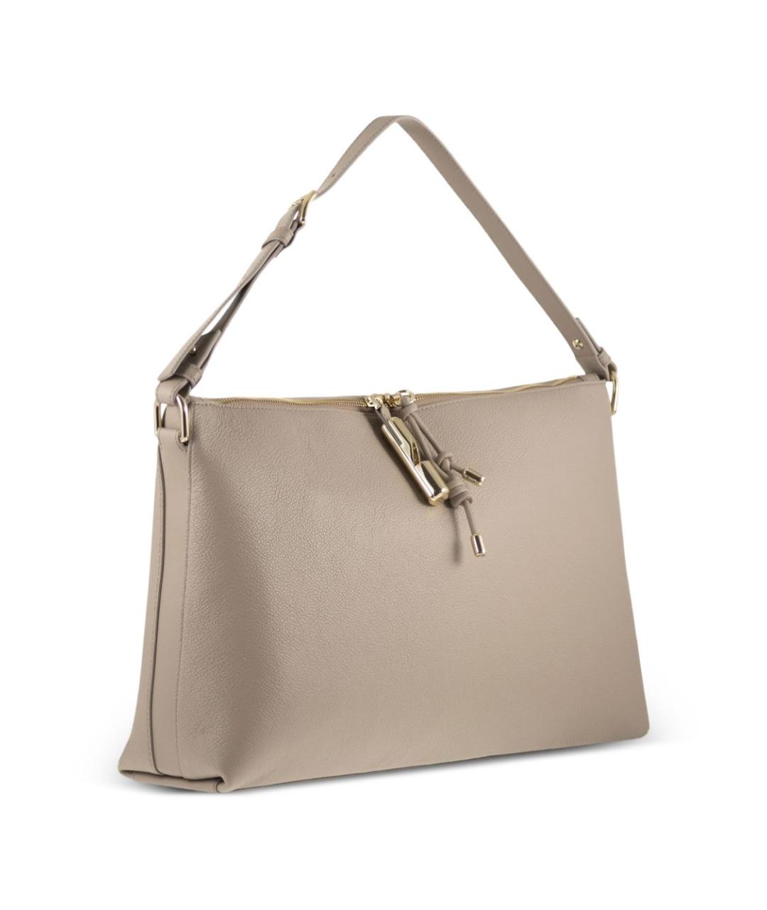 FURLA Серая кожаная сумка через плечо, фото 4