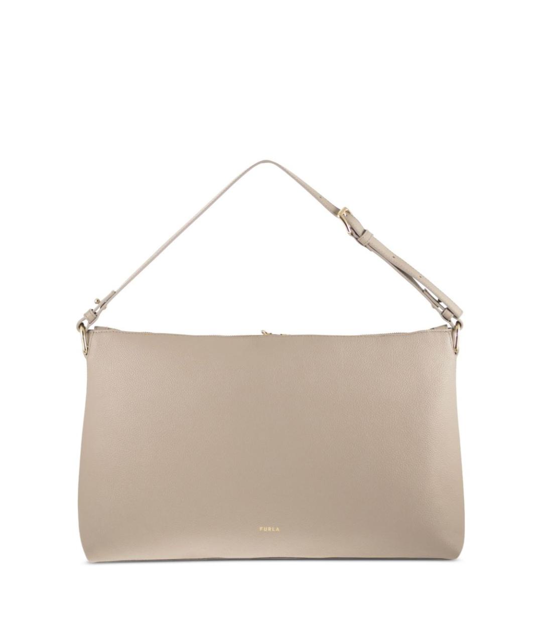 FURLA Серая кожаная сумка через плечо, фото 5