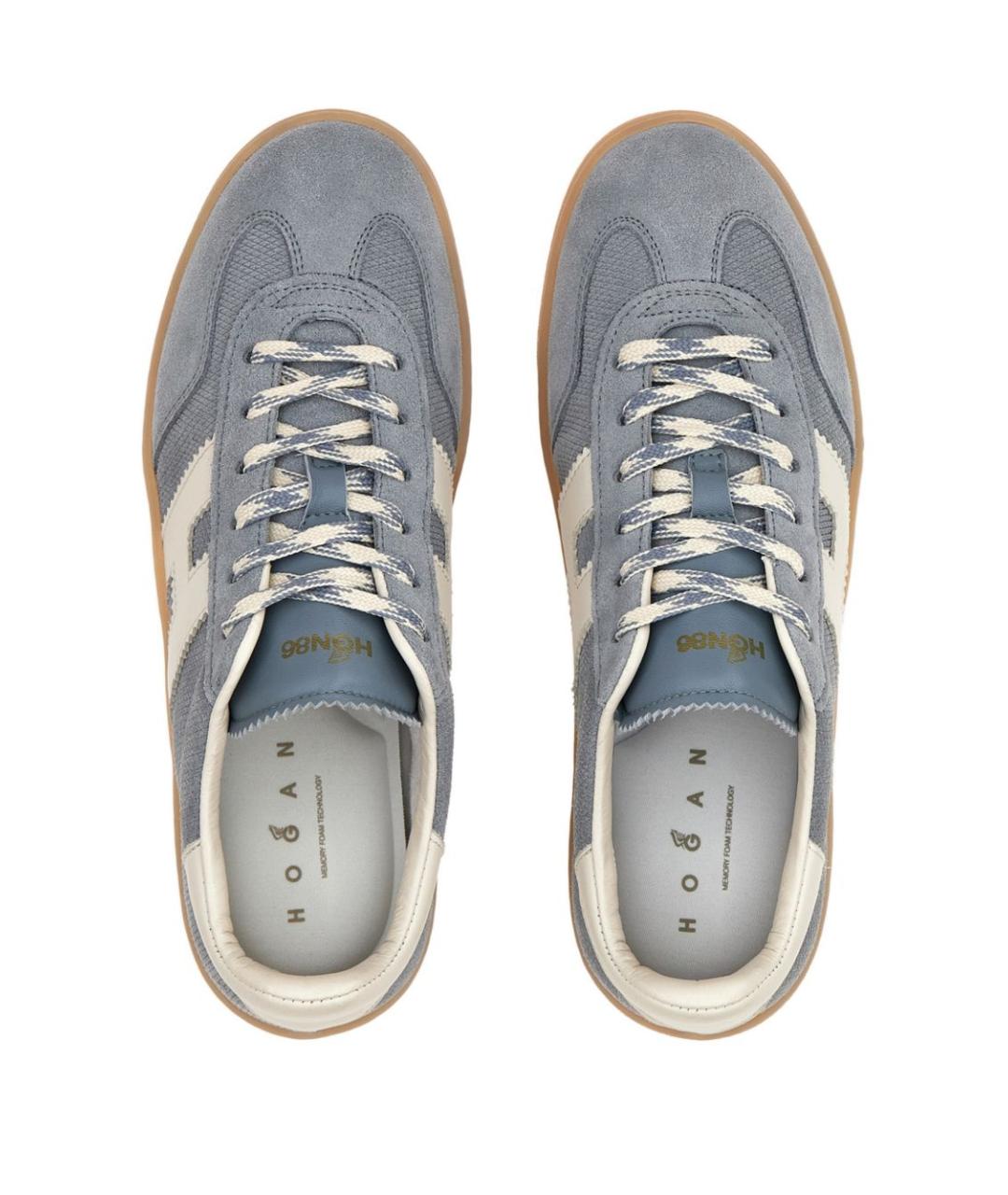 HOGAN Голубые замшевые кеды, фото 3