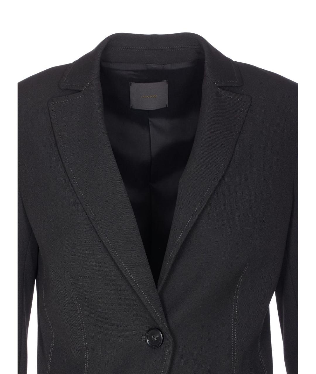 PINKO Черный полиэстеровый жакет/пиджак, фото 3