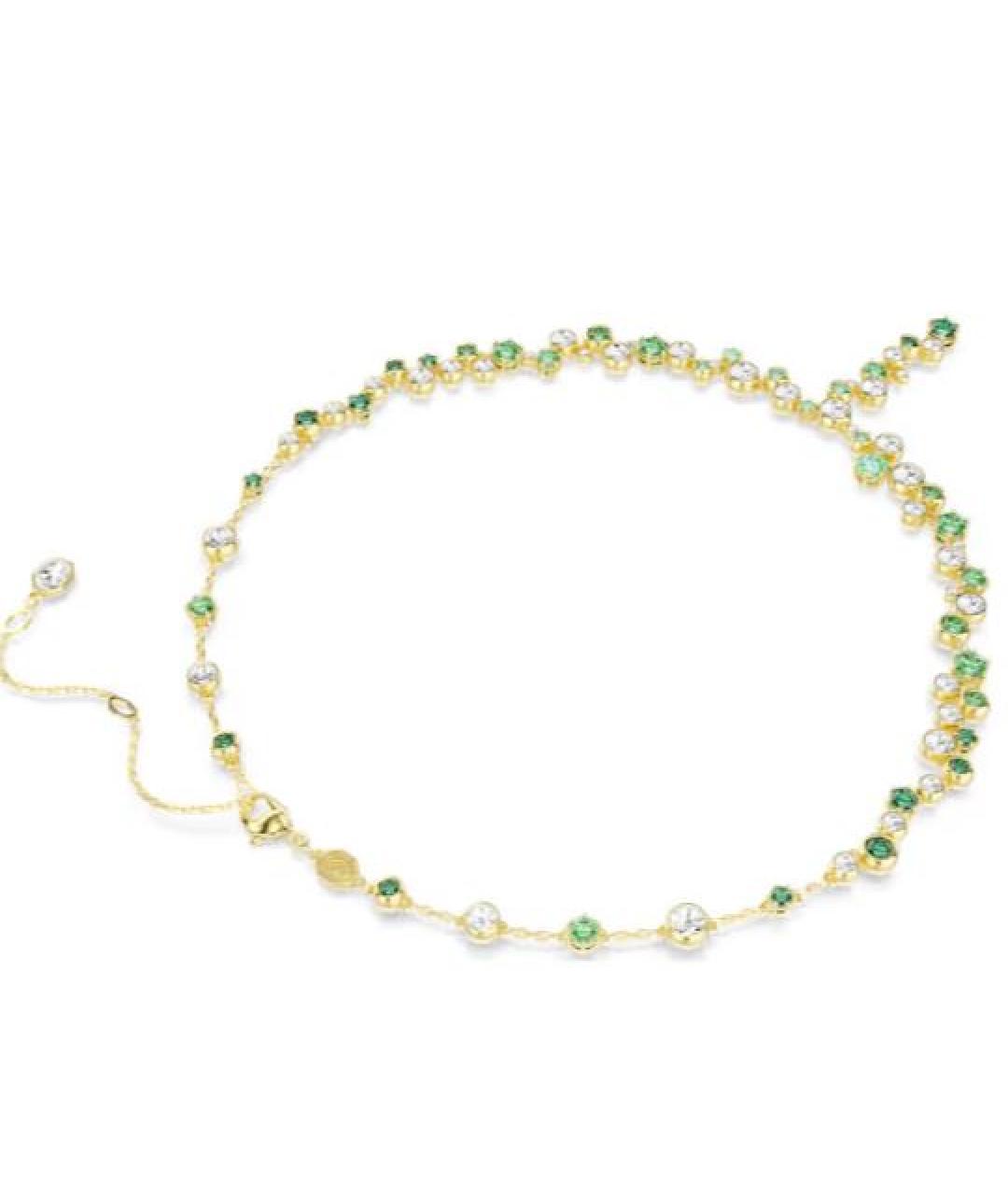 SWAROVSKI Золотое металлическое колье, фото 2