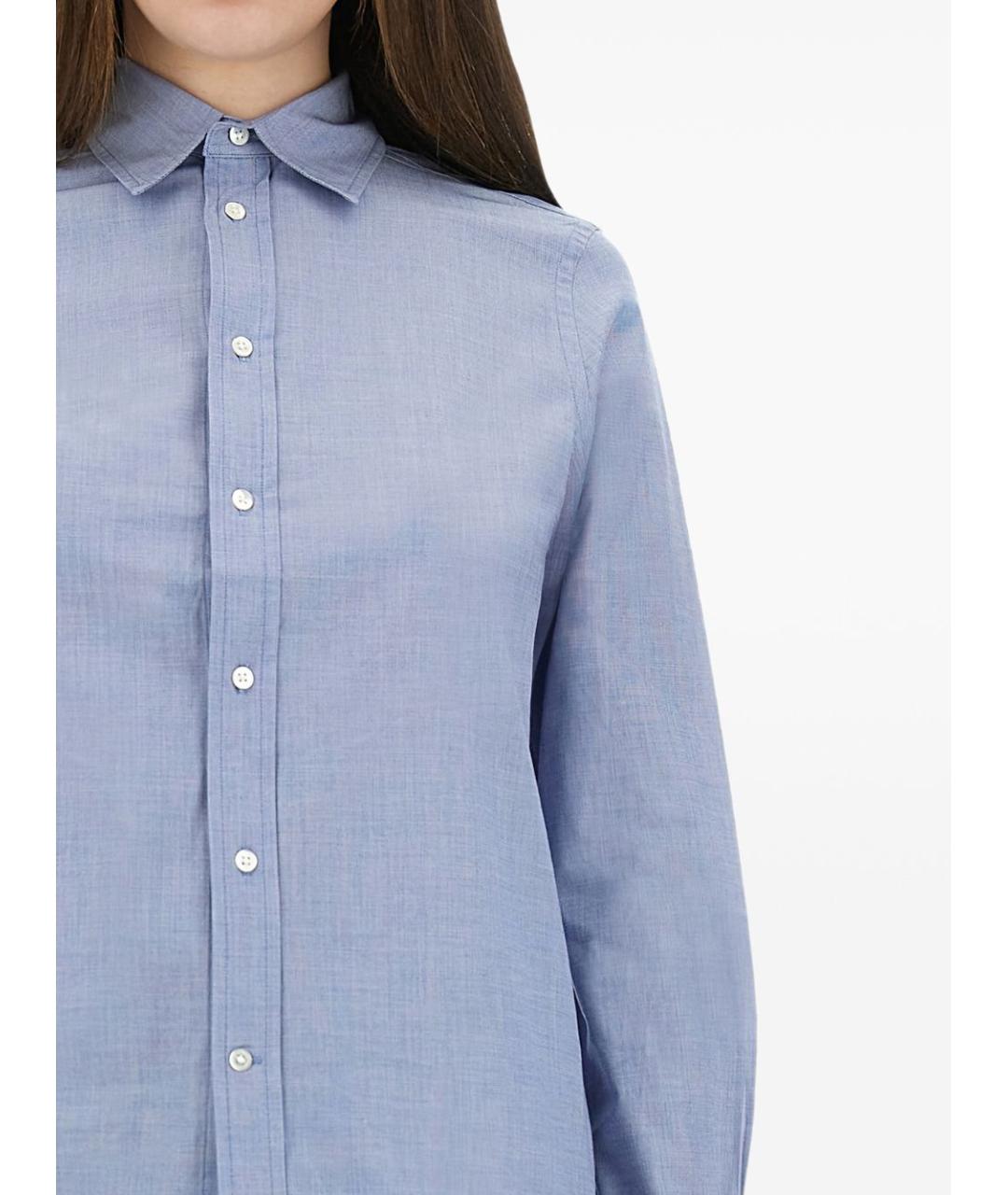 RALPH LAUREN Голубая хлопковая рубашка, фото 4