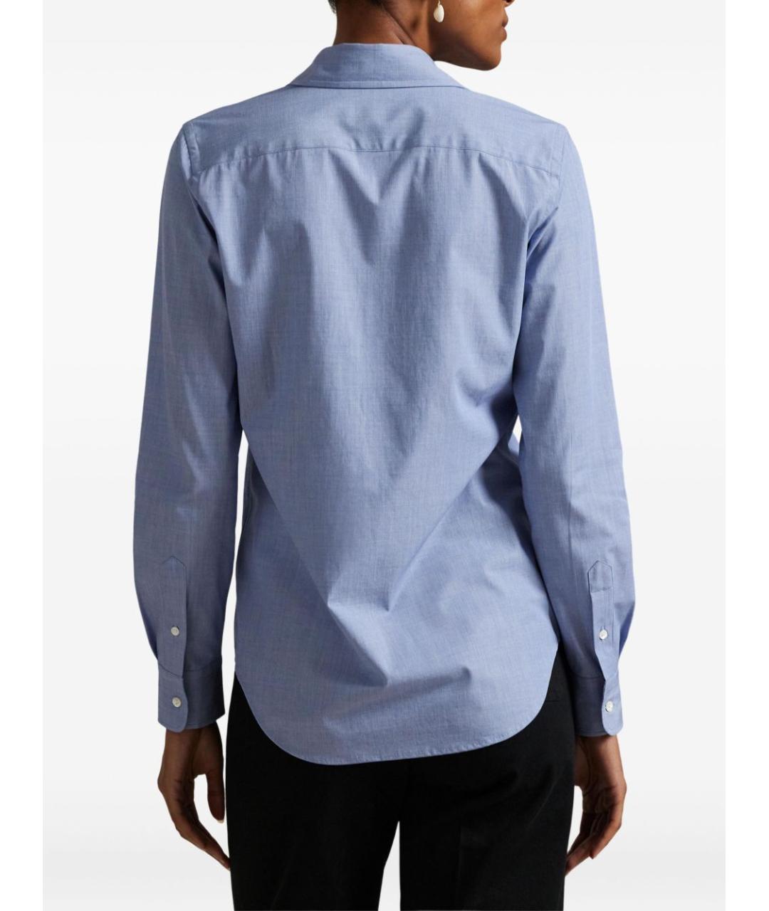 RALPH LAUREN Голубая хлопковая рубашка, фото 2