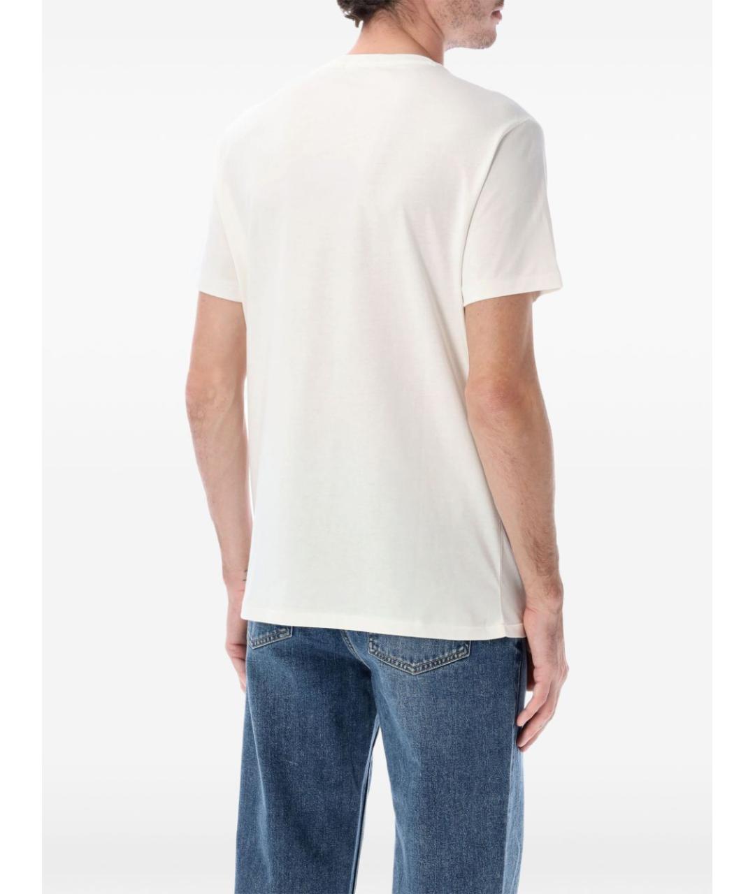 RALPH LAUREN Белая хлопковая футболка, фото 2