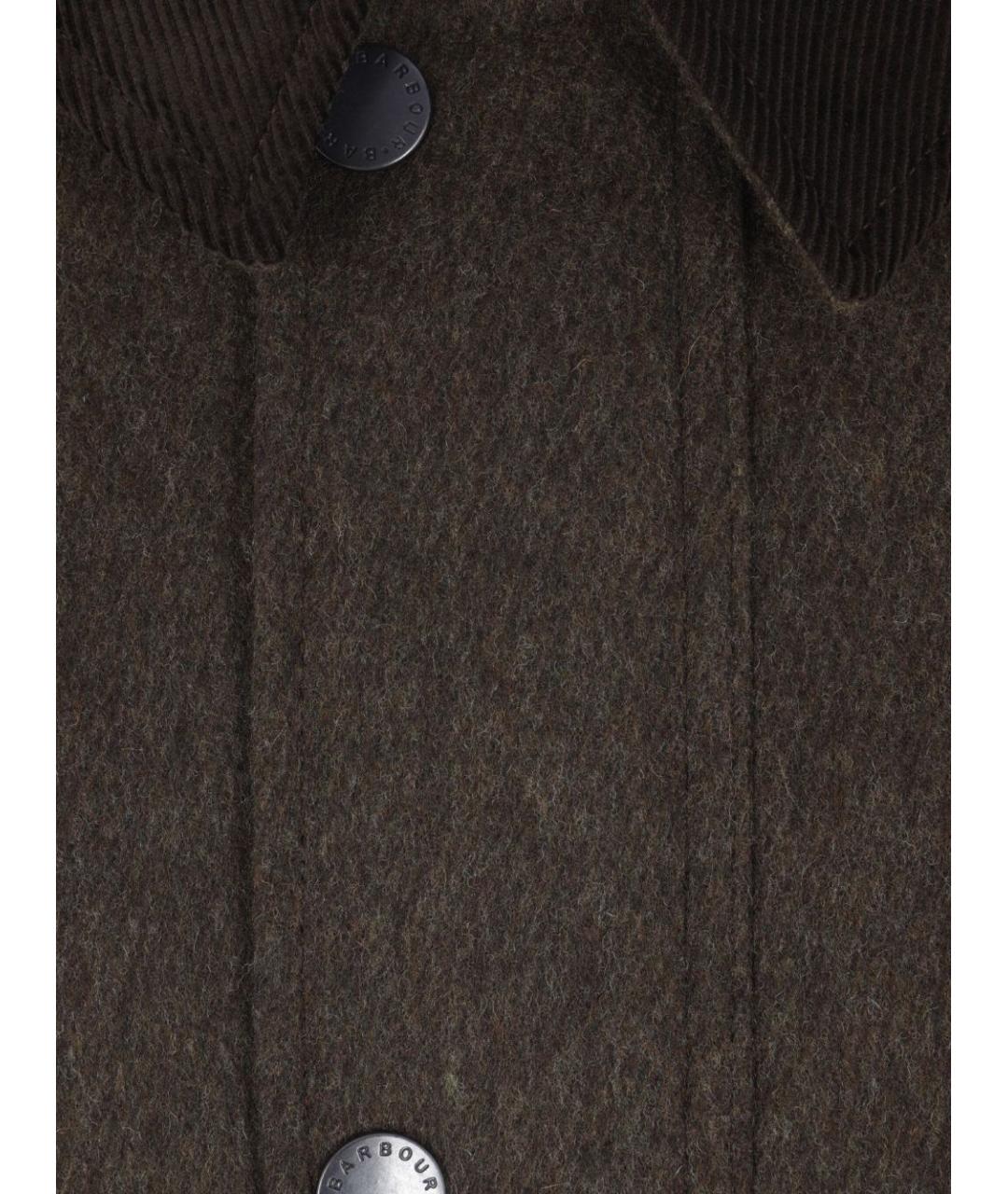 BARBOUR Серое шерстяное пальто, фото 3
