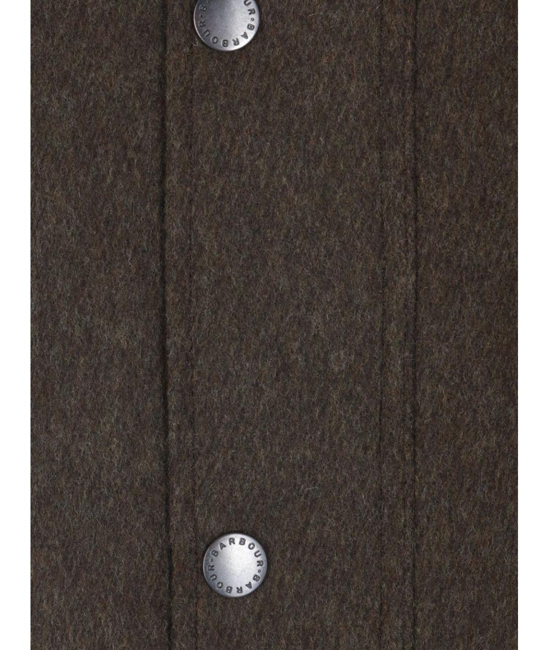 BARBOUR Серое шерстяное пальто, фото 4